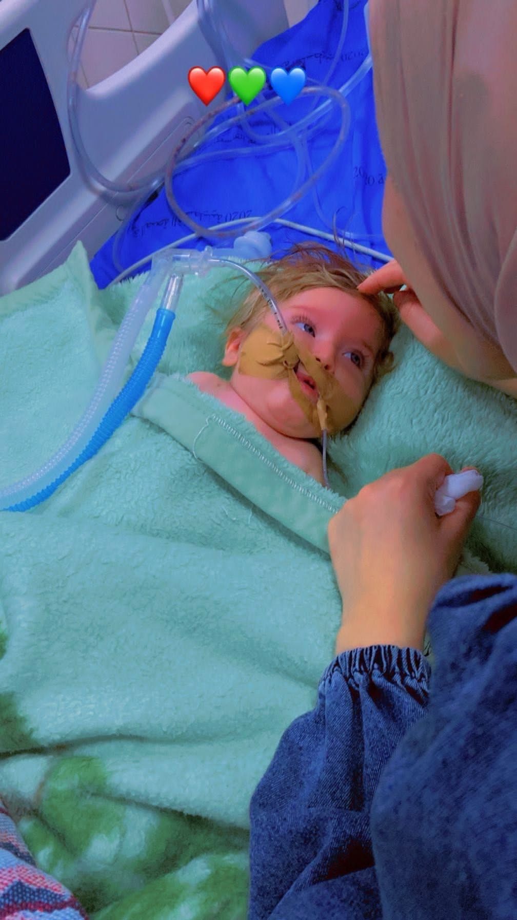 The child Basmalah Fighting an illness SMA type 1 campaign photo, 2 of 6