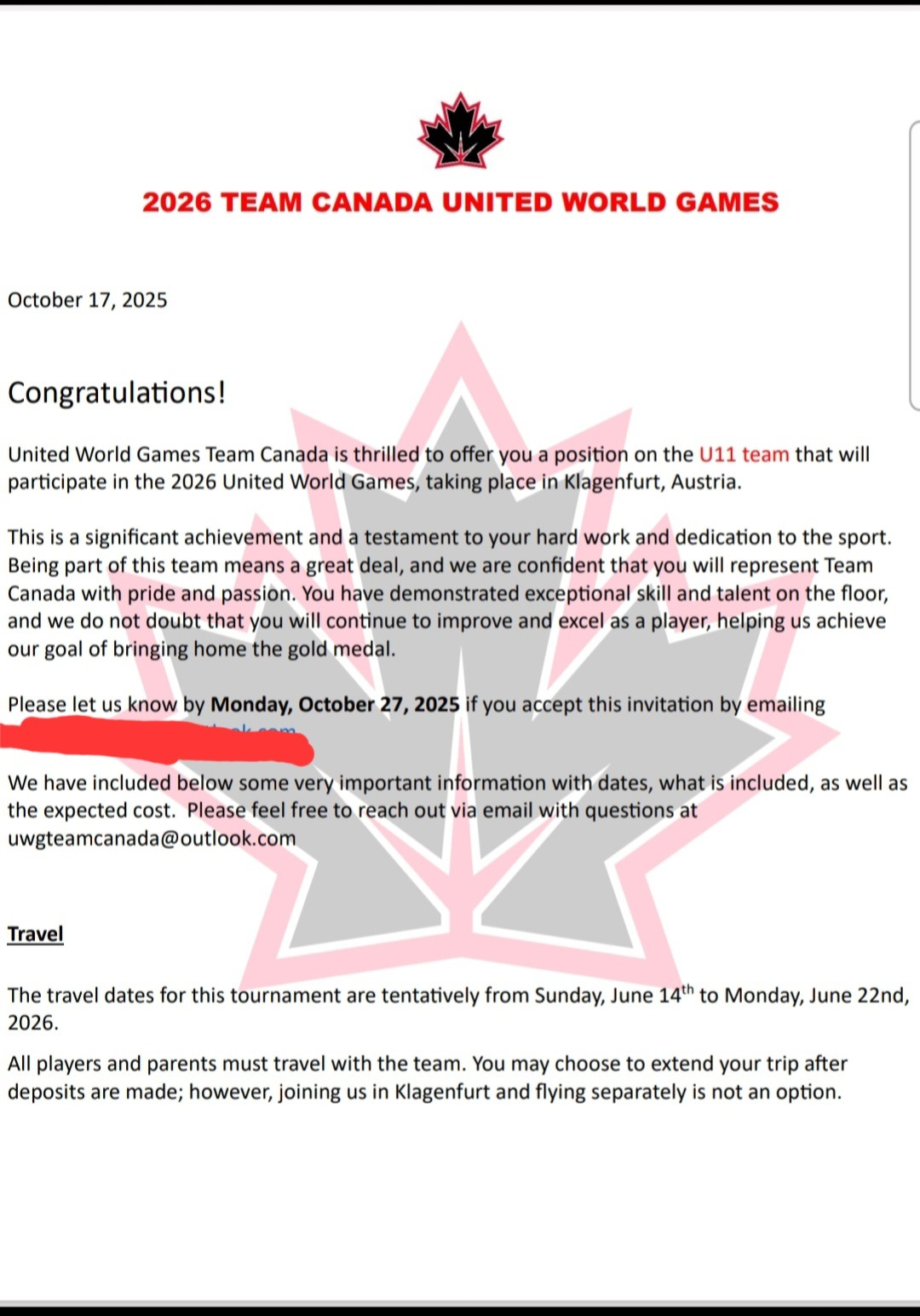 Xaiver to go to Europe to play for Team Canada Ball Hockey campaign photo, 4 of 6