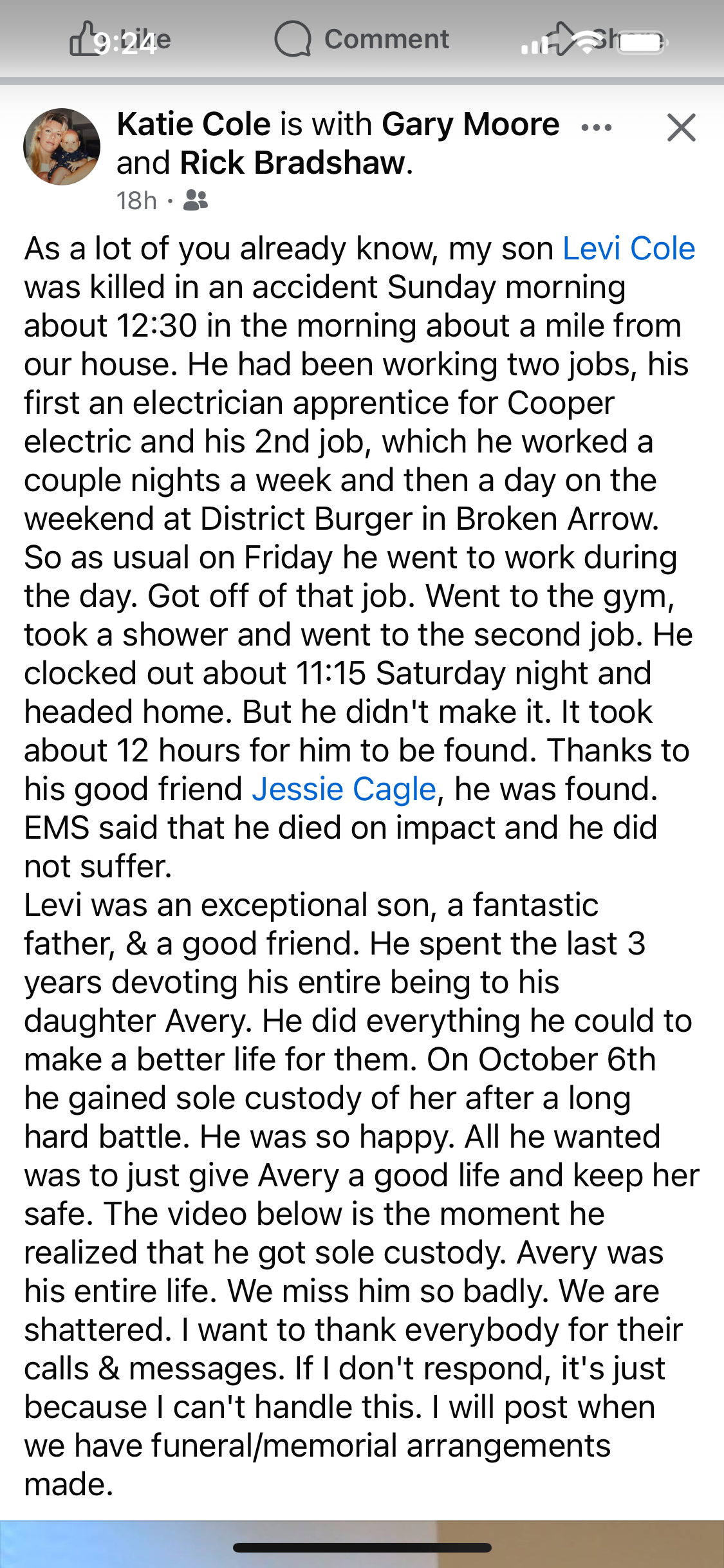 Help Rick Bradshaw's Family After Sudden Loss campaign photo, 6 of 7