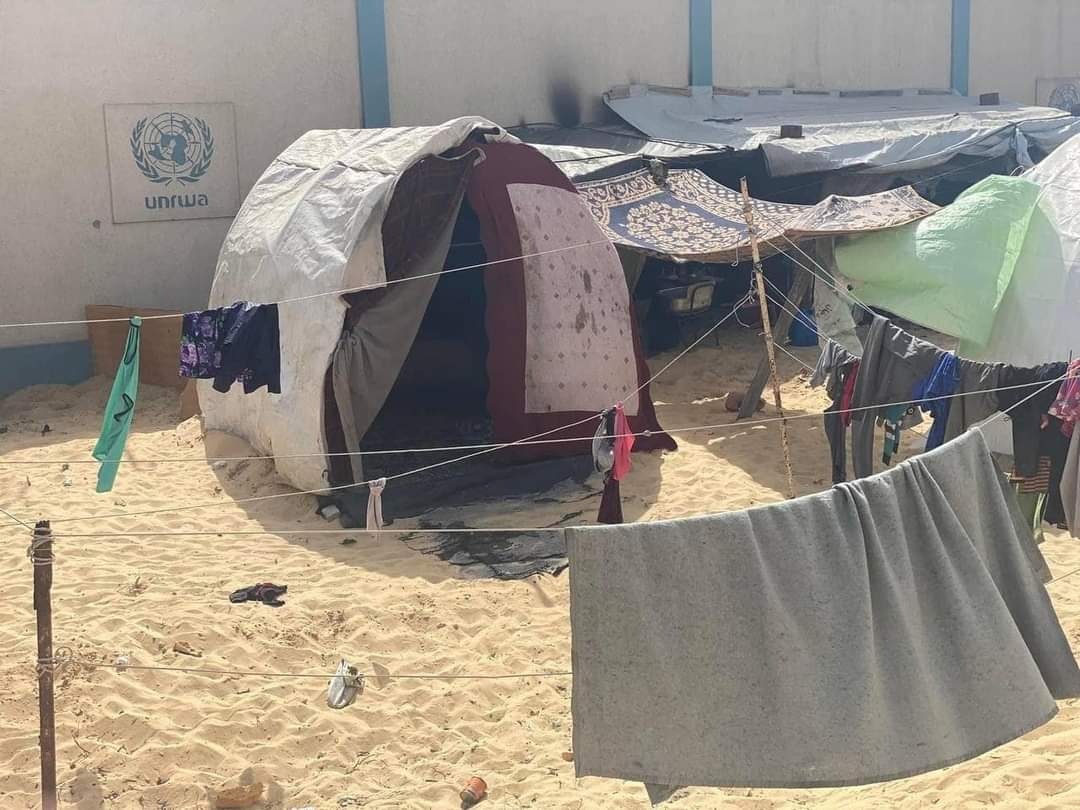 Mohammed and his family were helped in their Gaza tent from campaign photo, 7 of 8