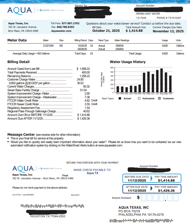 Urgent Help Needed to Pay Water Debt campaign photo, 7 of 8