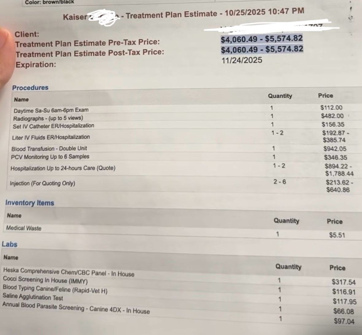 Help Save Kaiser: Urgent Blood Transfusion Needed campaign photo, 4 of 5