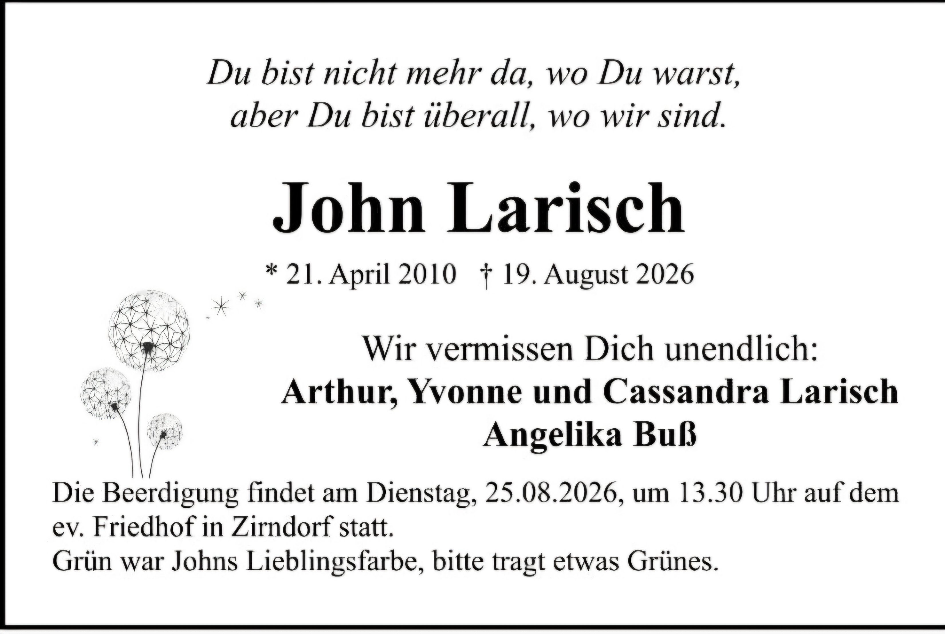 Spendenaufruf für unseren krebskranken Sohn John campaign photo, 4 of 6