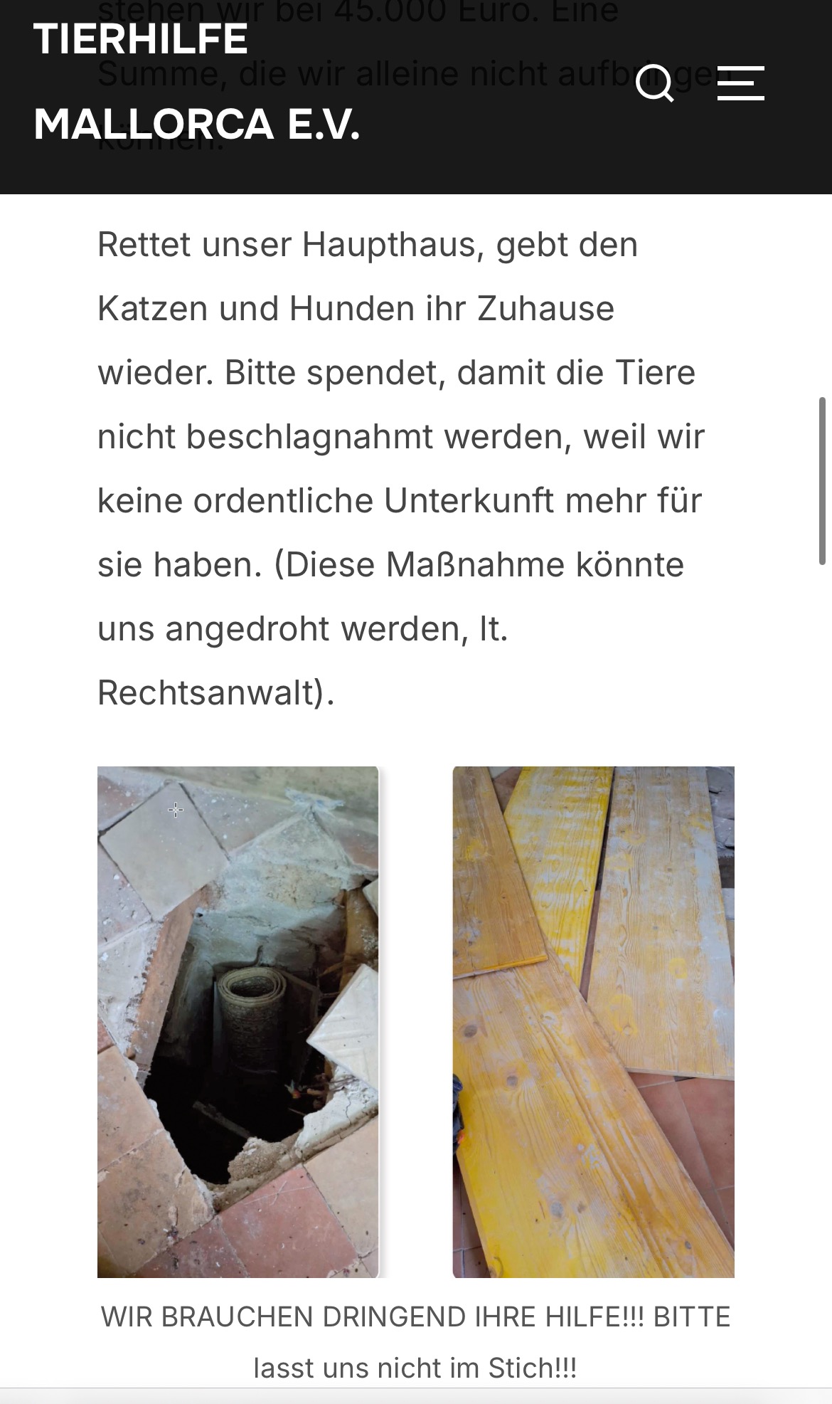 Rettet das Haupthaus der Tierhilfe Mallorca E.V campaign photo, 2 of 5