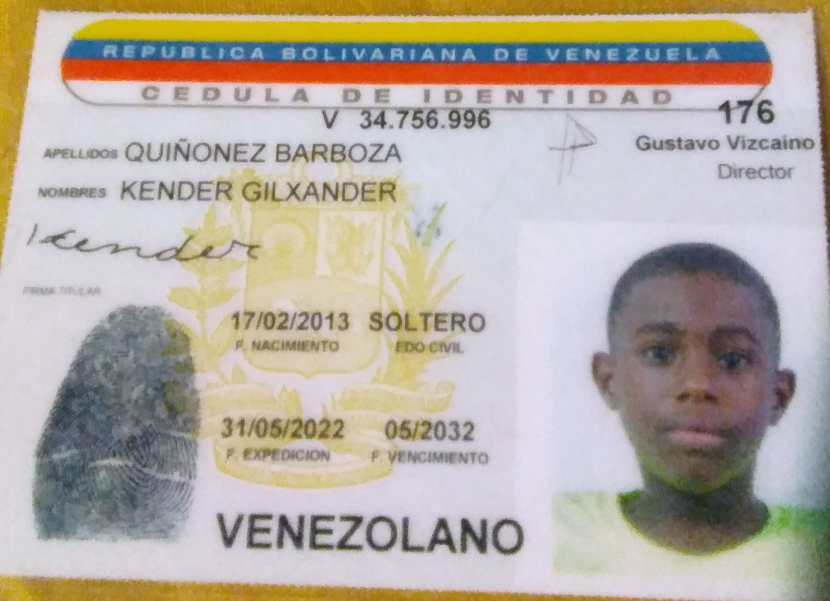 Donate to help KENDER QUIÑÓNEZ BARBOZA campaign photo, 5 of 8