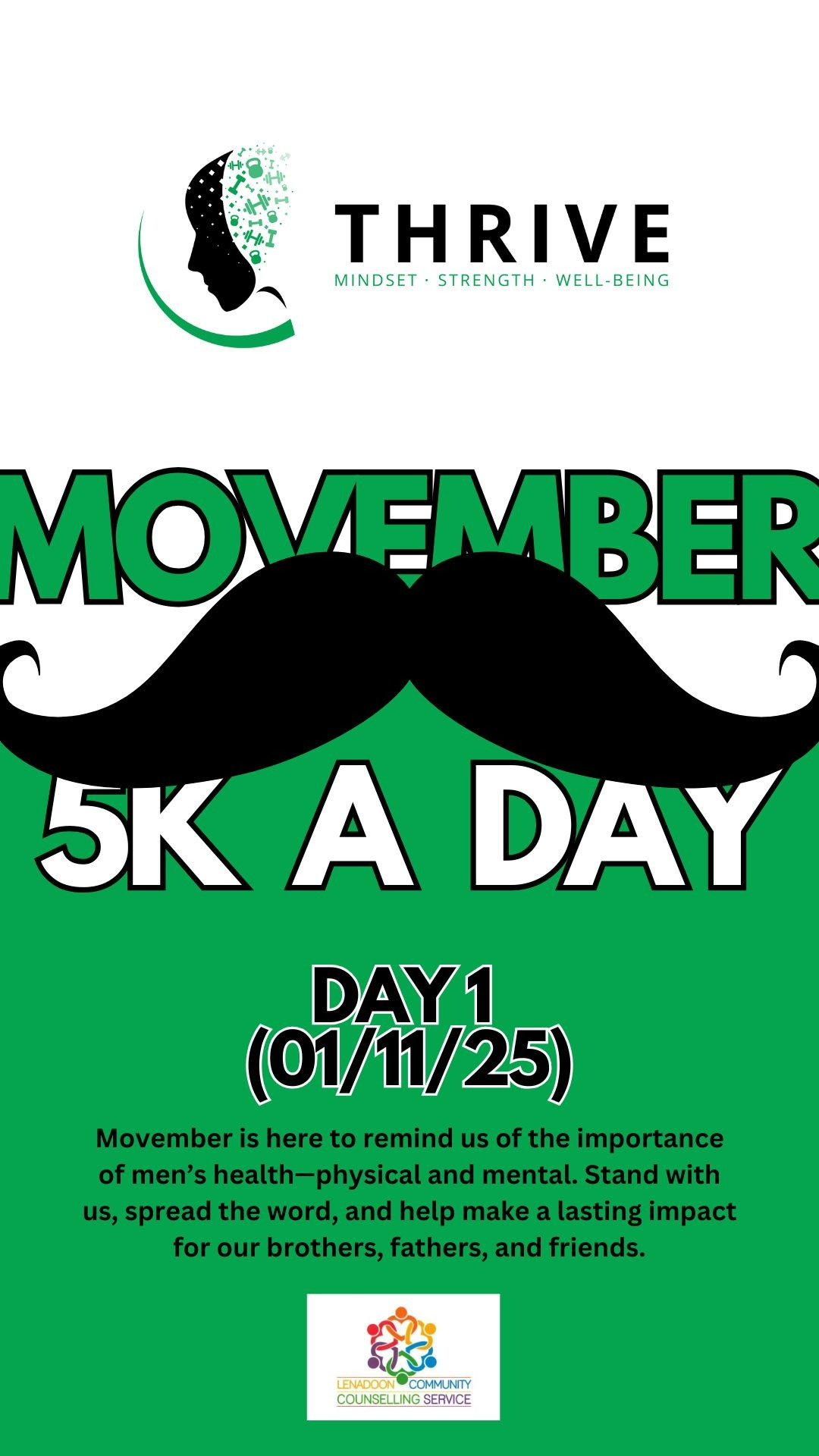 Movember 5K a DAY for Men's Mental Health campaign photo, 2 of 4