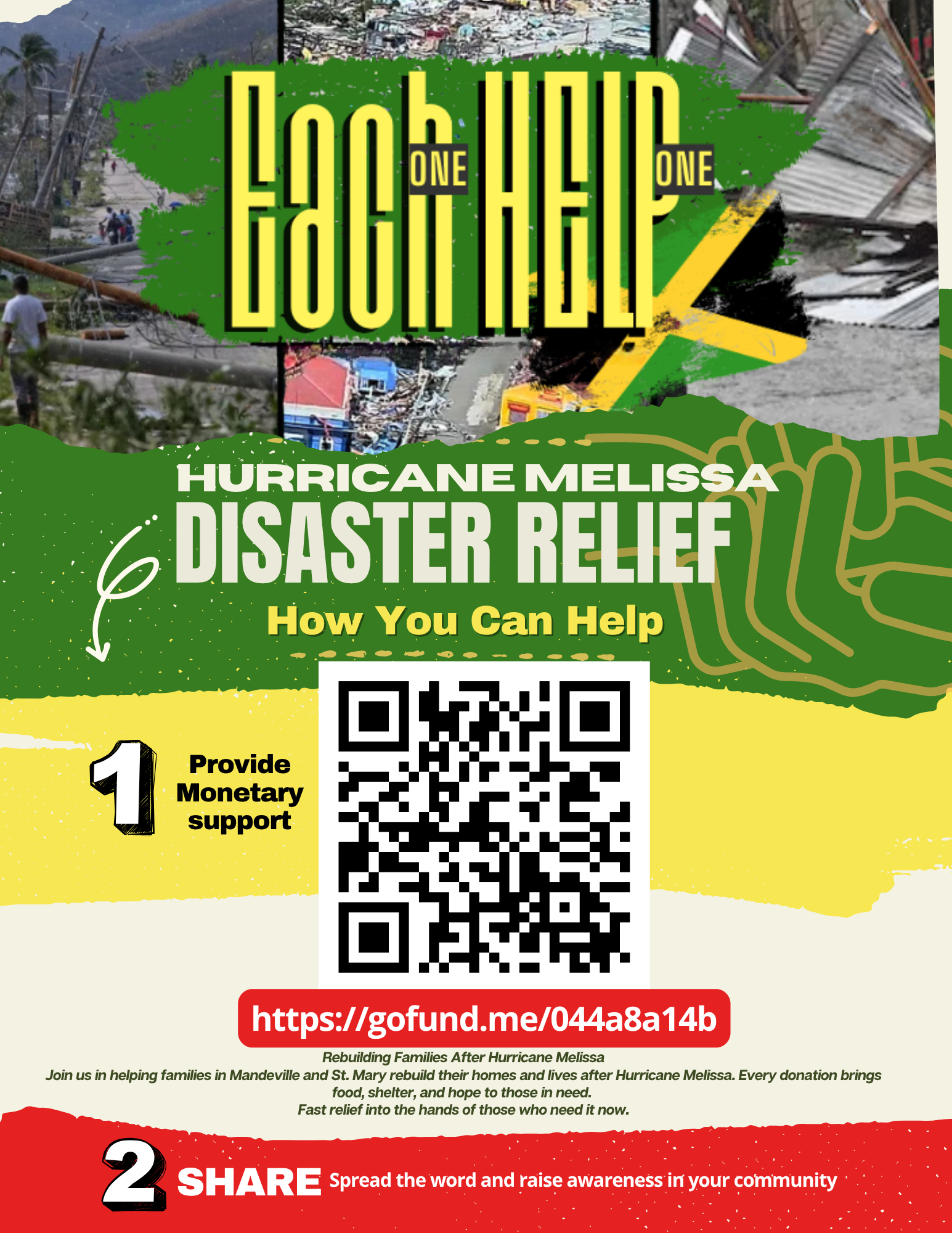 Each 1 Help 1 Rebuilding Families After Hurricane Melissa JA campaign photo, 2 of 5