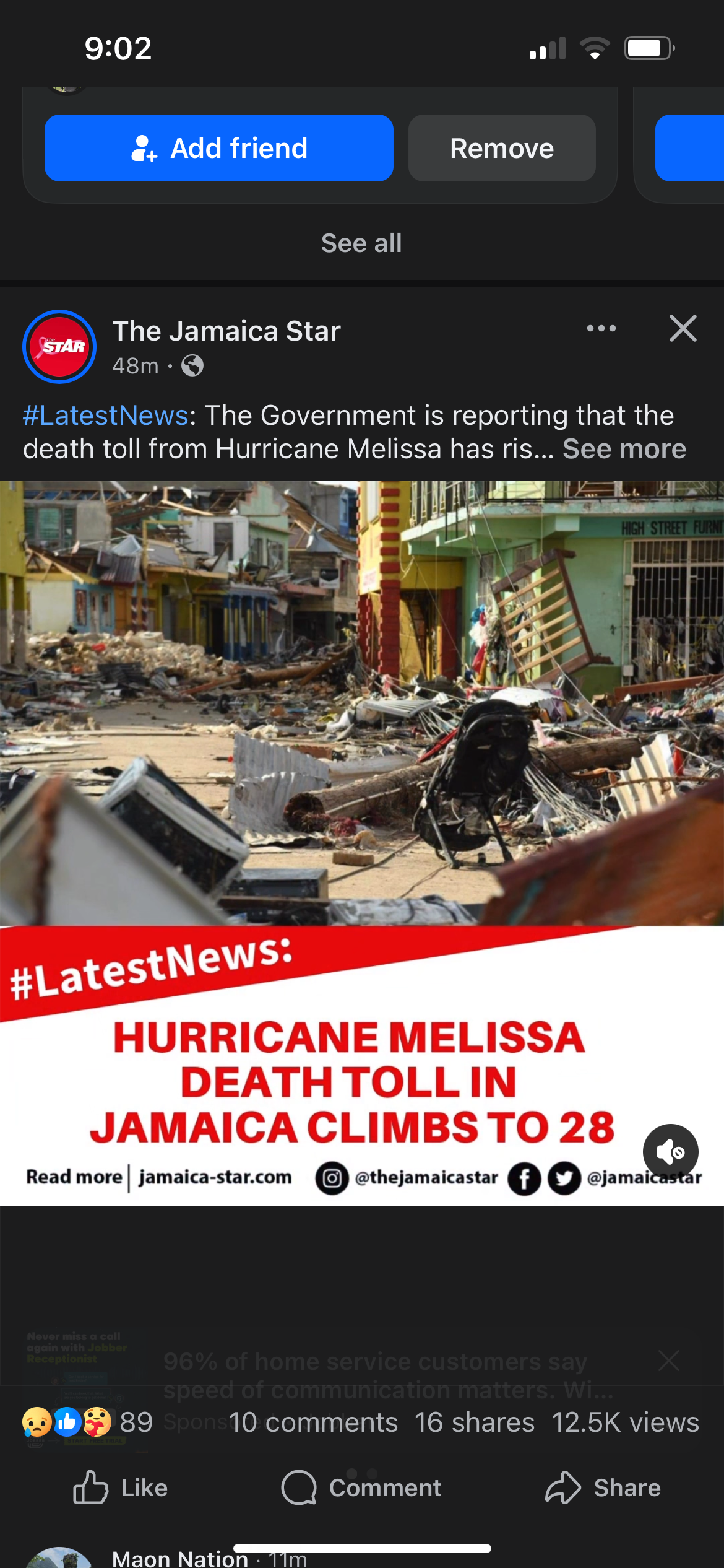 Bring Hope and Relief to Hurricane-Hit Jamaica campaign photo, 2 of 4