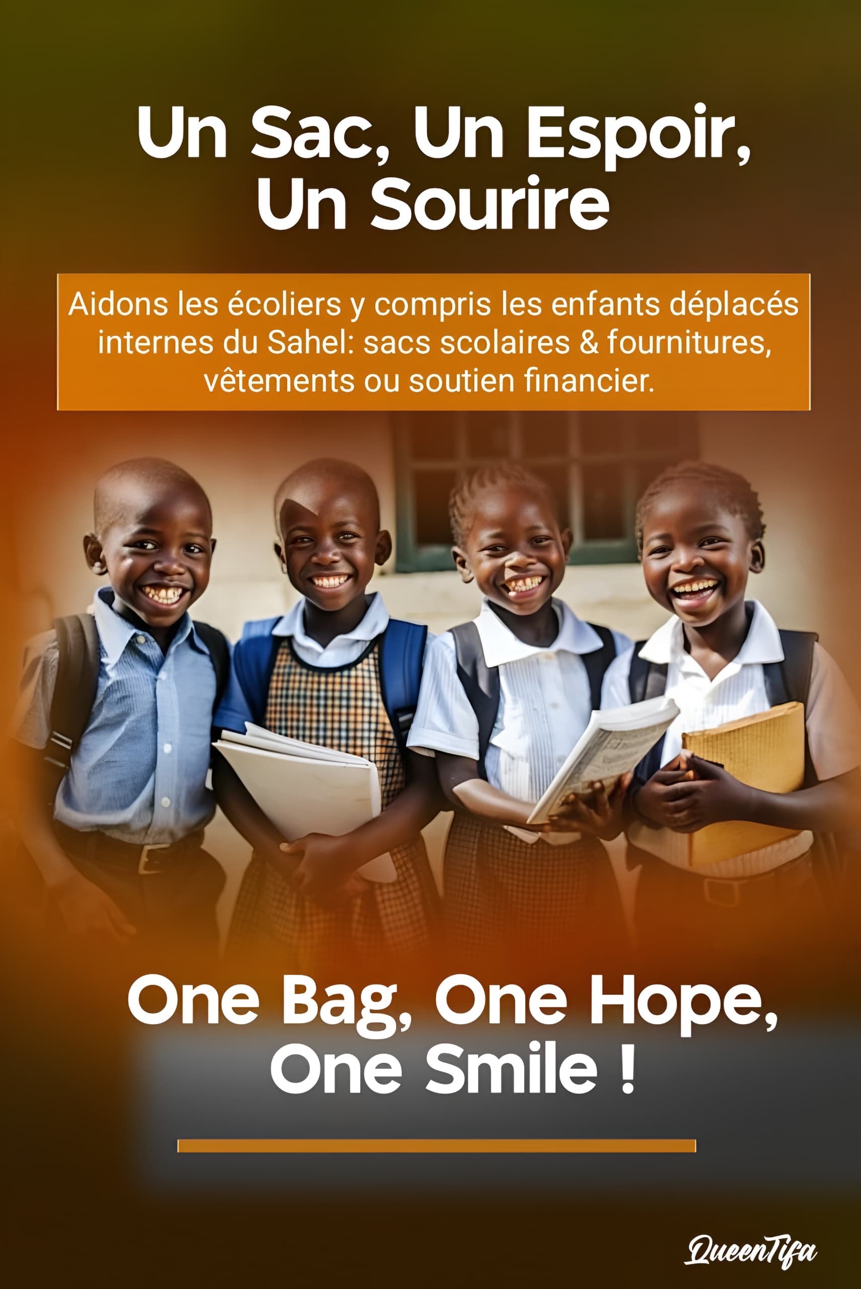 One Bag, One Hope, One Smile — QueenTifa Care Fondation campaign photo, 4 of 5
