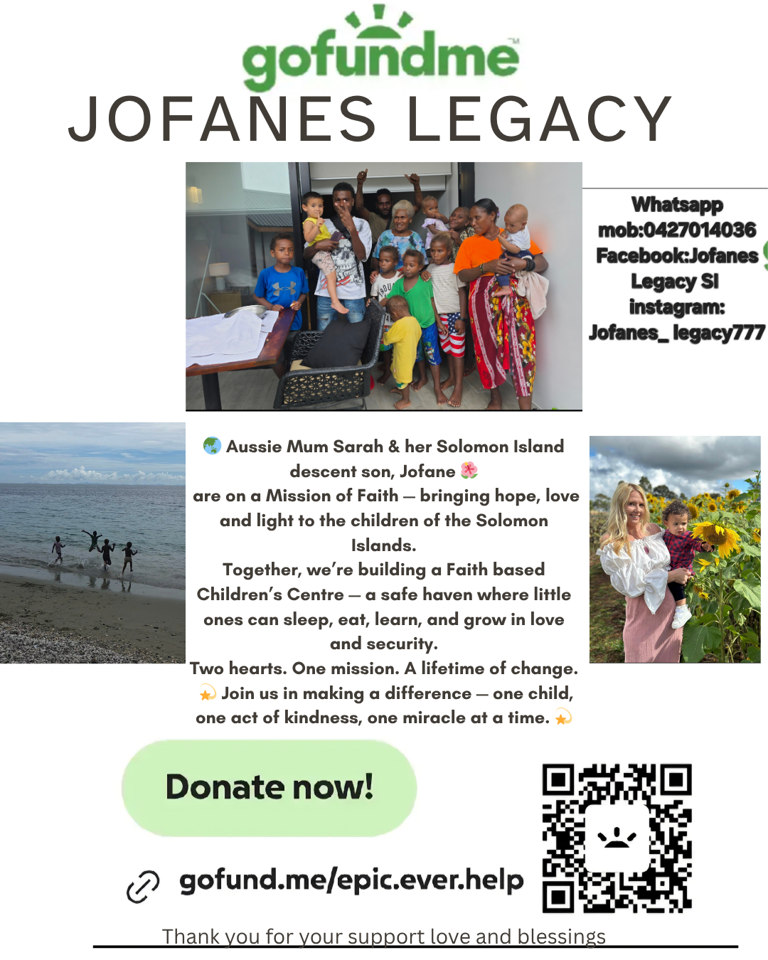 Jofanes Legacy:Raising Hope for children in Solomon Islands campaign photo, 2 of 8