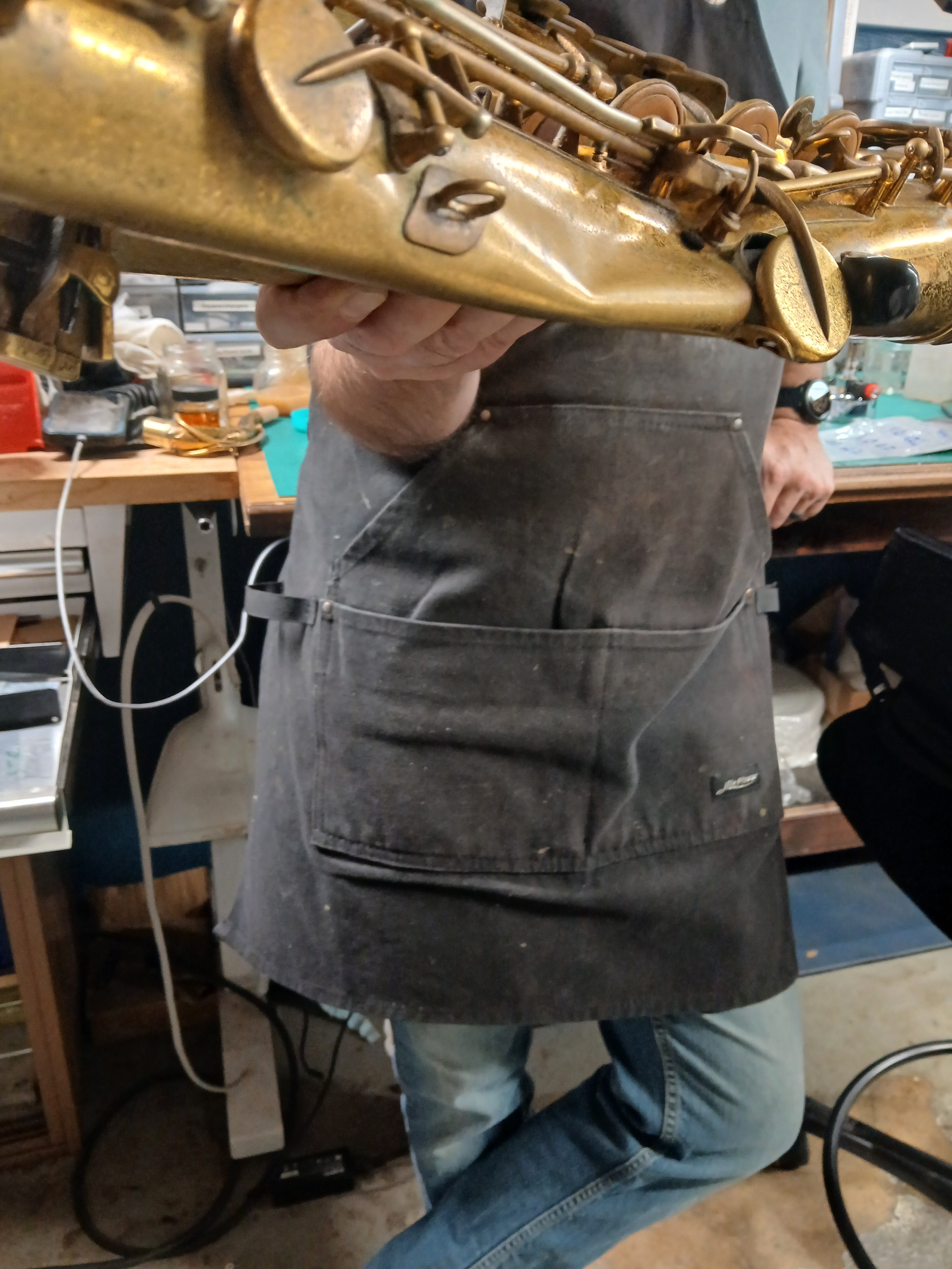 Help Jevaughn fix his vintage saxophone that was ran over. campaign photo, 4 of 5