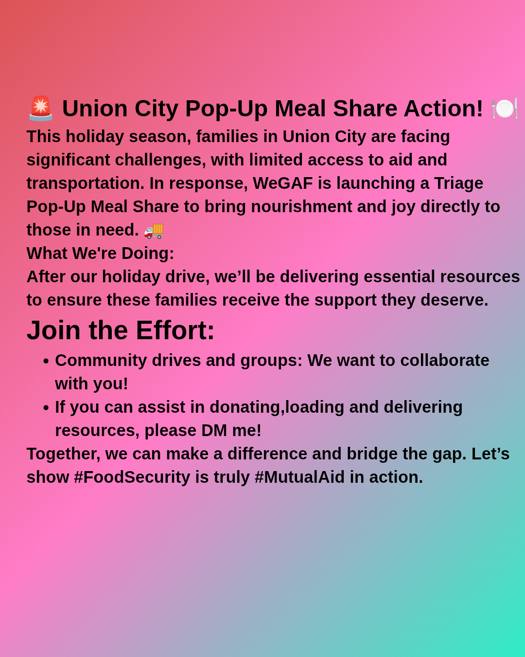 Support WeGAF Collective's Community Efforts campaign photo, 2 of 6