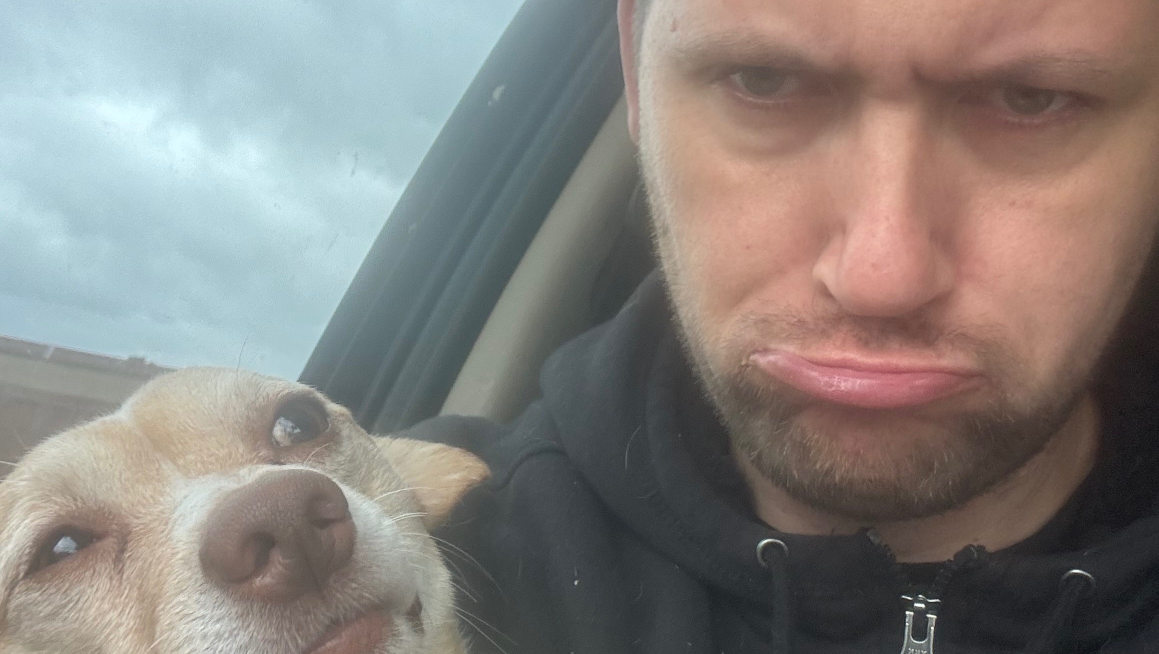 Prayers Brian & dogs need place and car was stolen photo