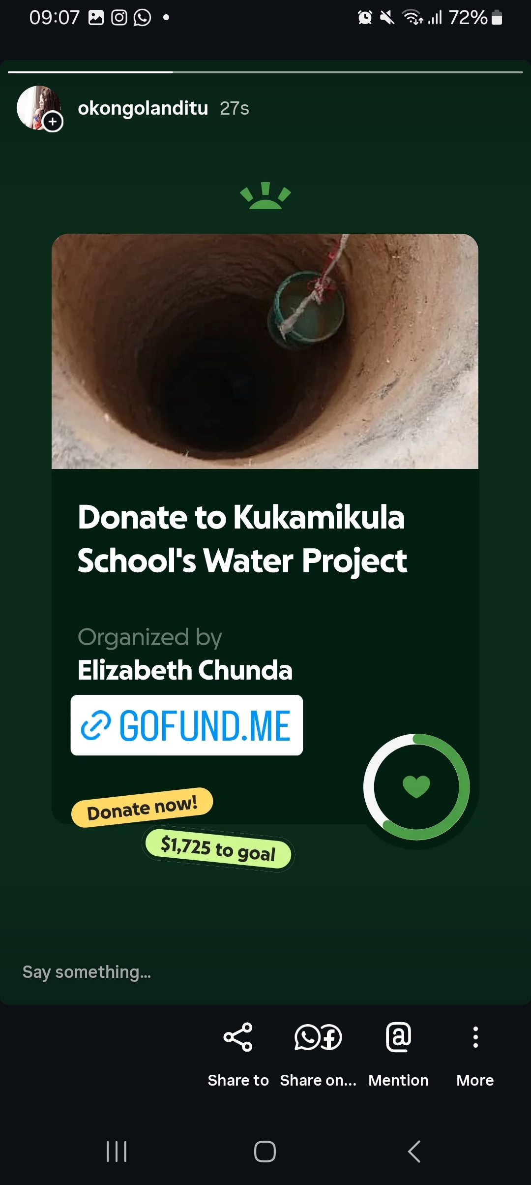Donate to Kukamikula School's Water Project campaign photo, 2 of 6