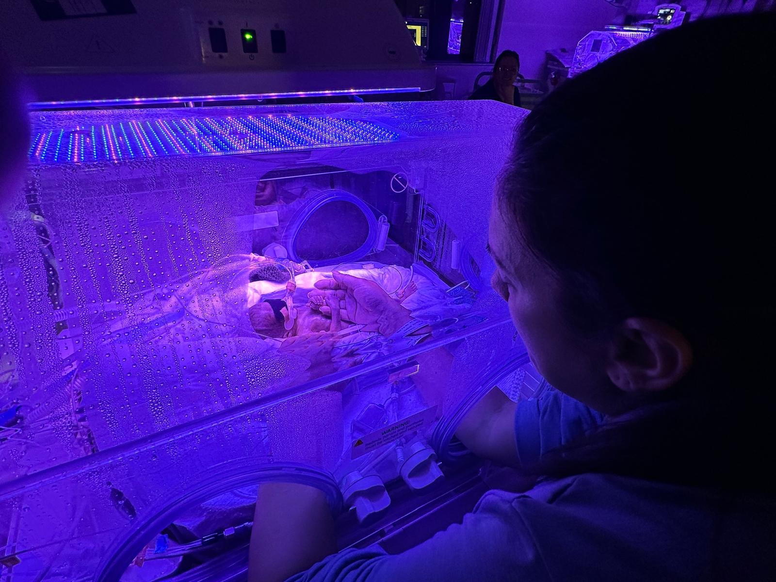 Ramona and her premature twins. campaign photo, 5 of 8