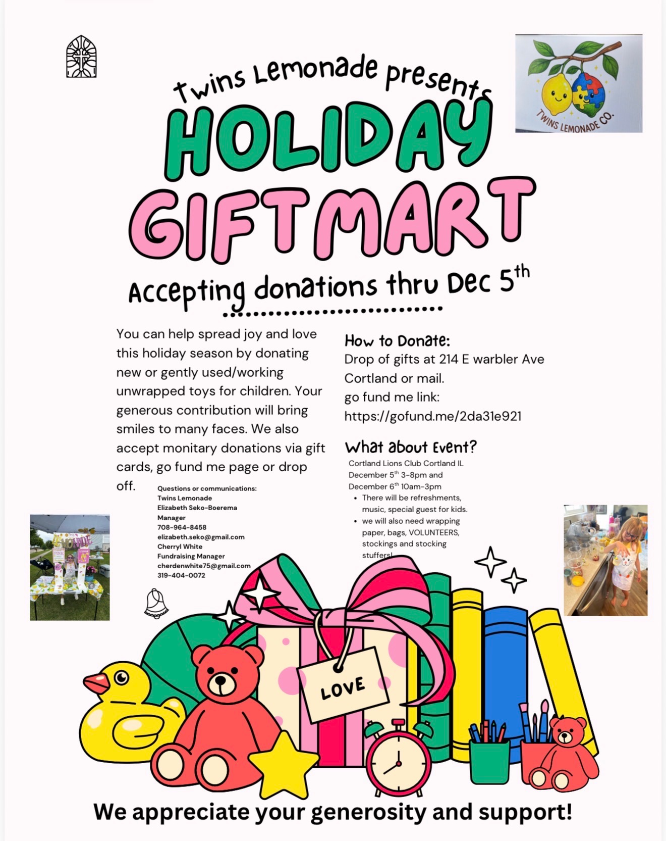 Support Gracie's Holiday GiftMart for Kids campaign photo, 2 of 5