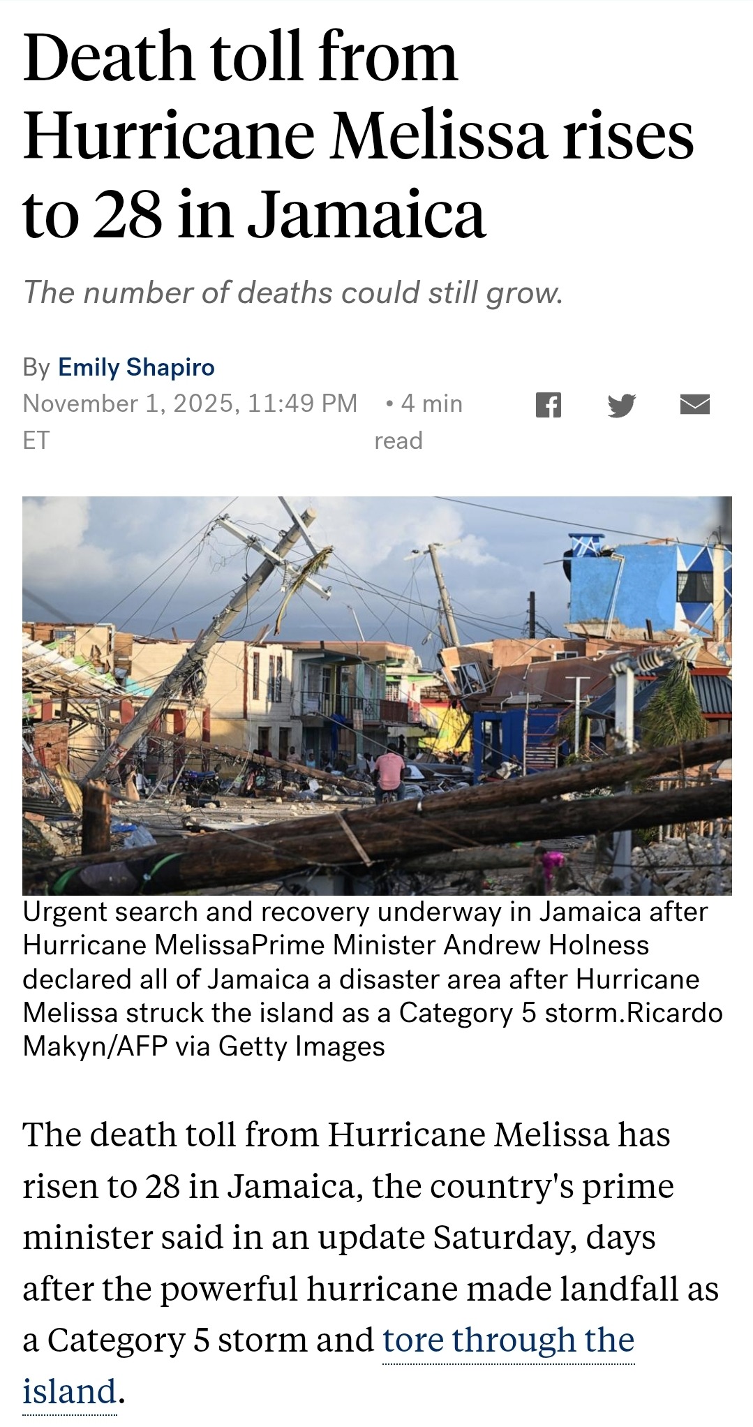 Help Hurricane Melissa Survivors in Jamaica campaign photo, 5 of 8