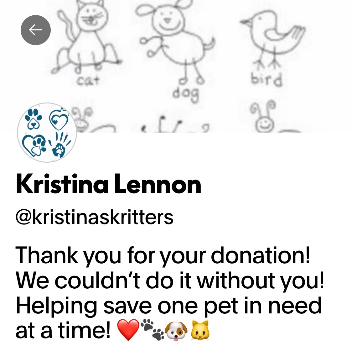 Donate to Kristina's Kritters: Winter Essentials campaign photo, 2 of 6