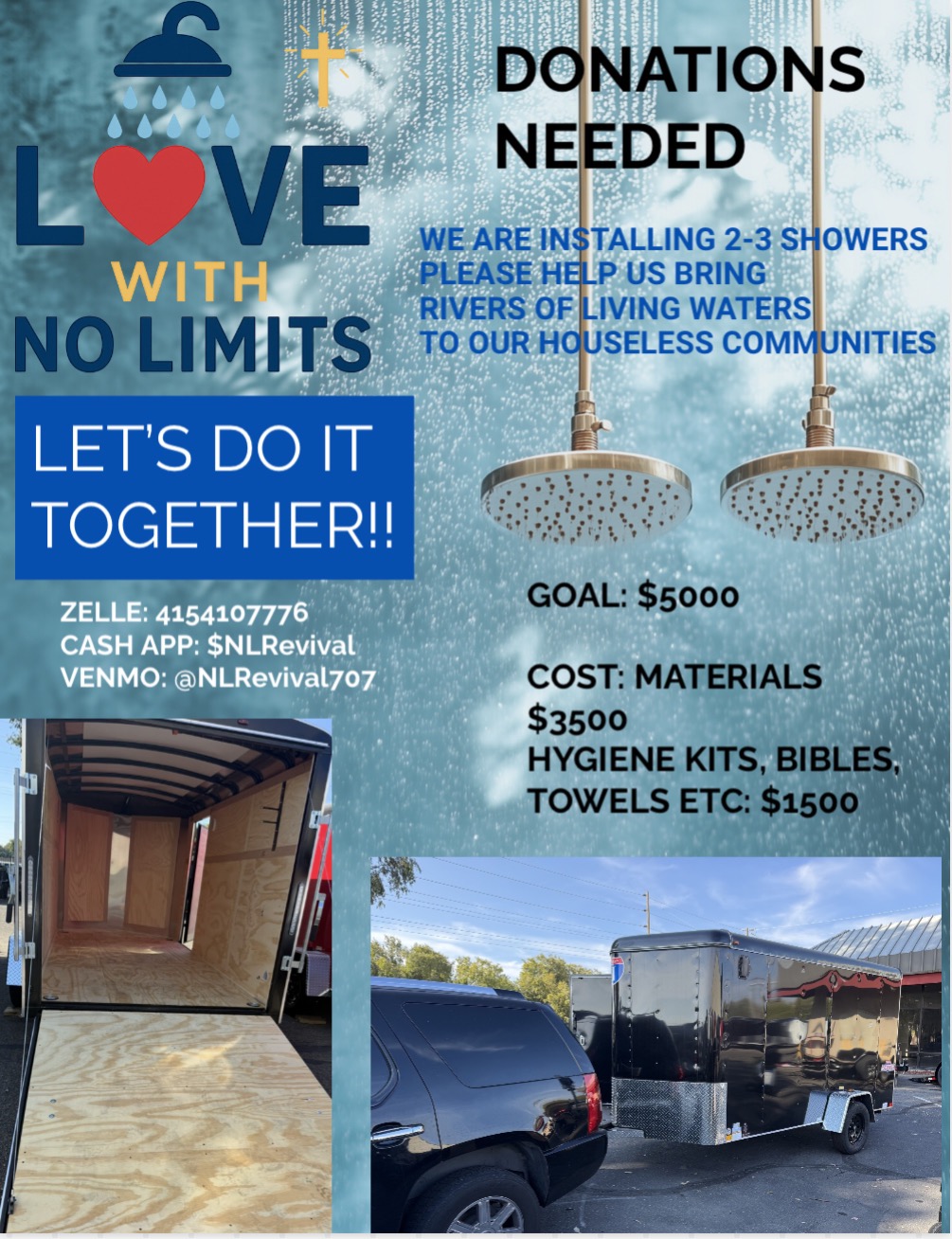 Love with No Limits - Building portable Mobile Showers campaign photo, 2 of 7