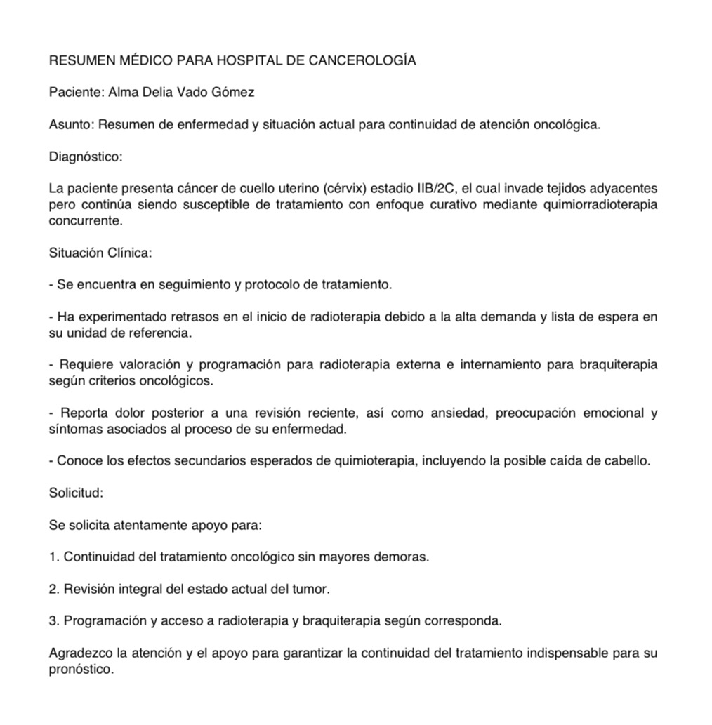 Ayudemos  a Alma a continuar su tratamiento campaign photo, 4 of 5