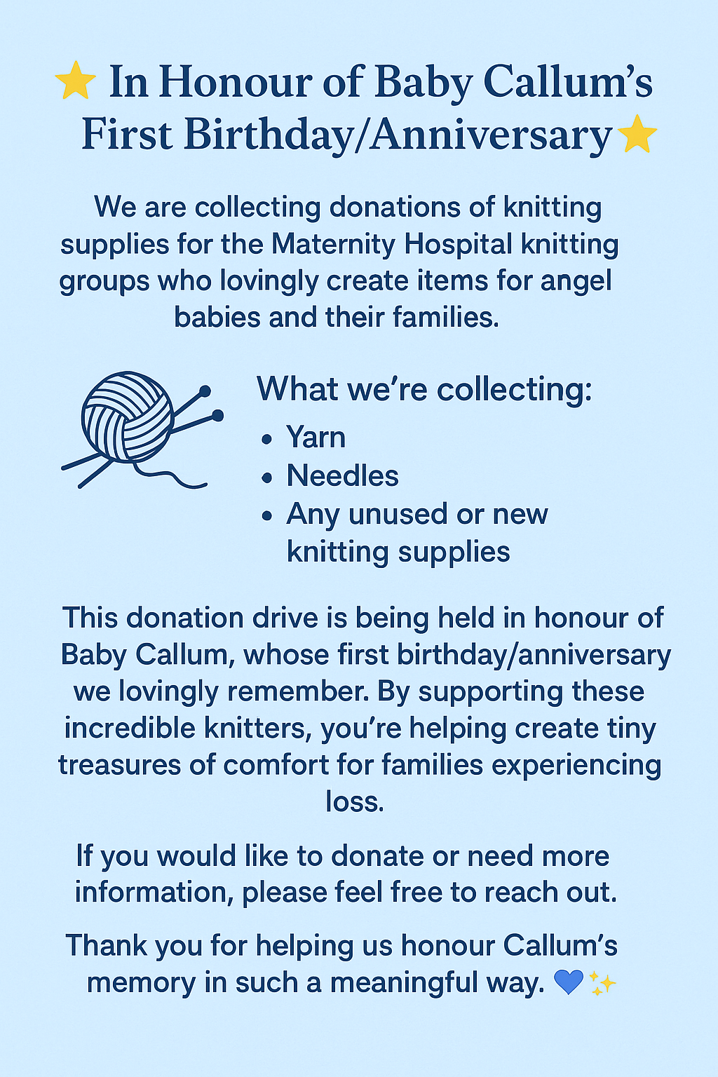 Knitting for angel babies campaign photo, 2 of 3