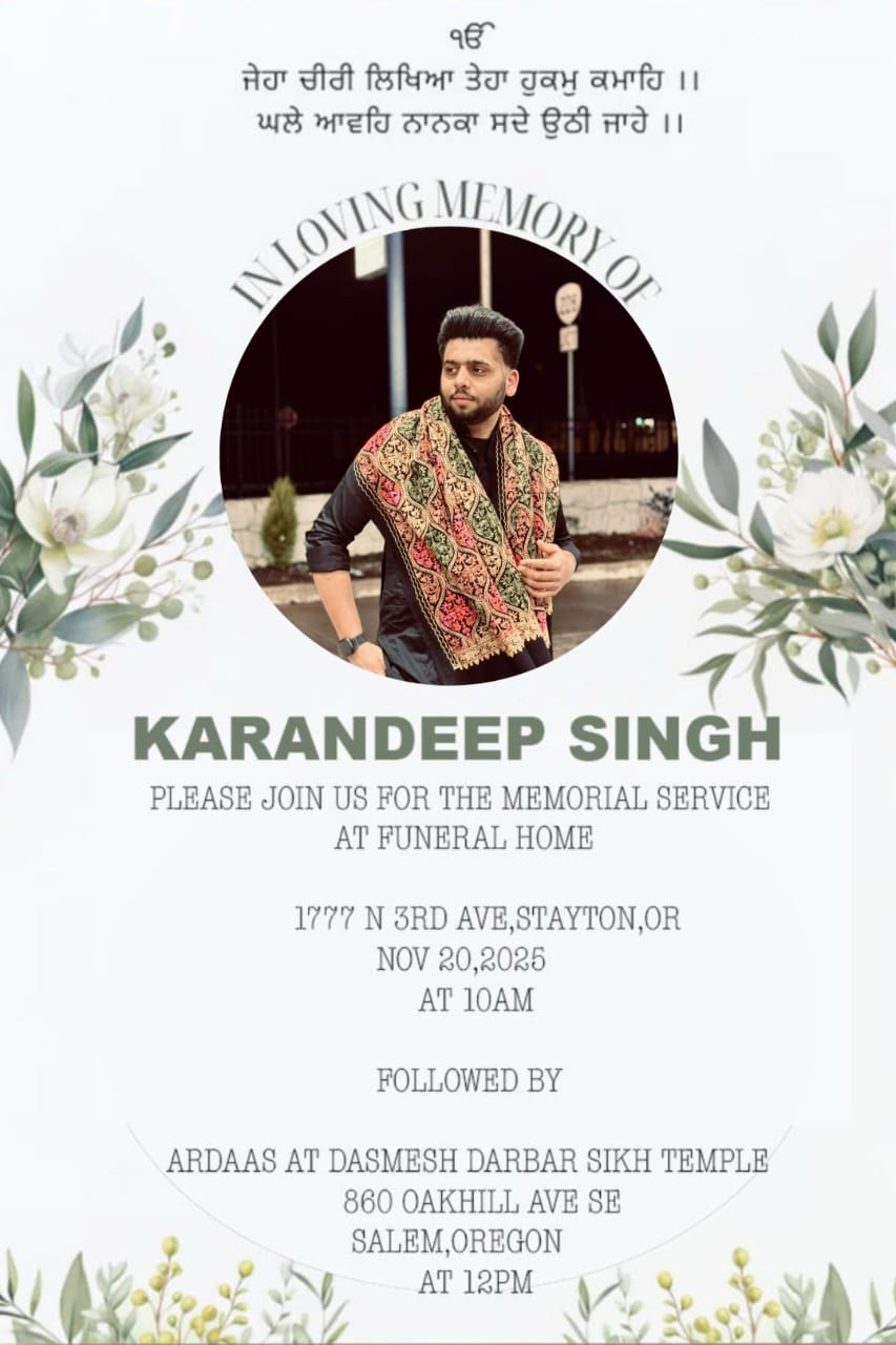 Tragic Loss of Young Karandeep Singh campaign photo, 2 of 5