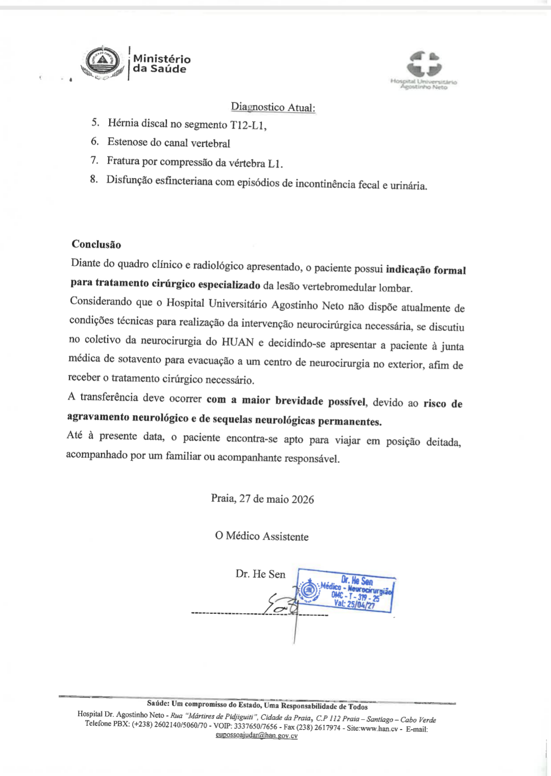 Support Claúdio Emanuel (Gringo) Urgent Spinal Treatment campaign photo, 4 of 8