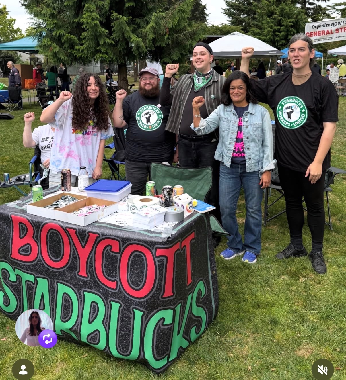 Support laid off baristas buy groceries. campaign photo, 4 of 5