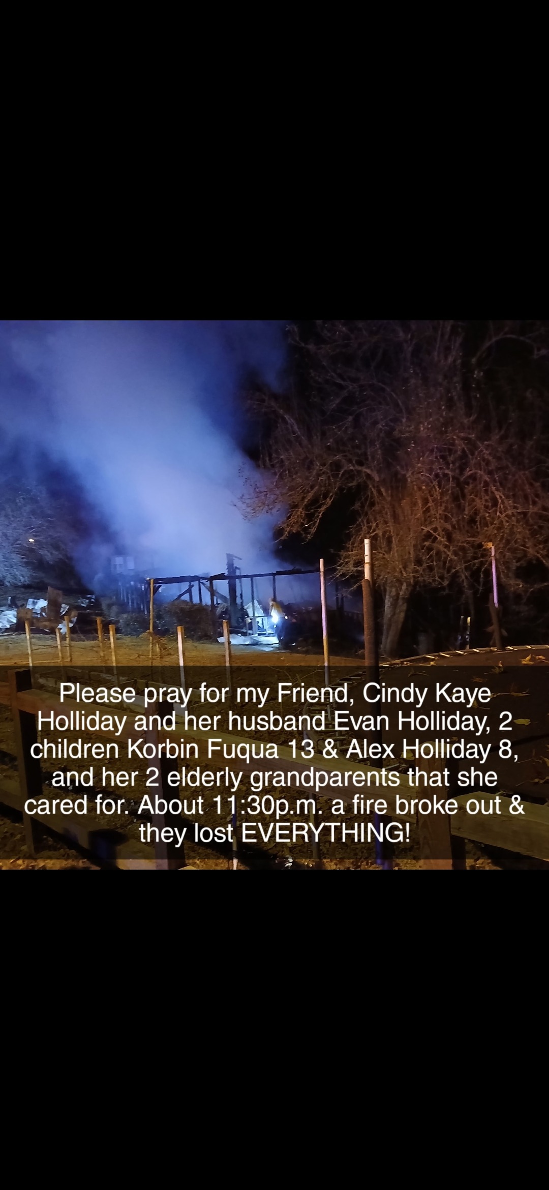 Please Help Cindy Holliday's Family After Devastating Fire campaign photo, 2 of 4