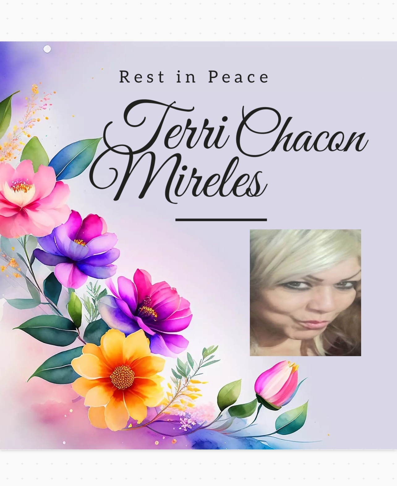 Honor Terri Chacon Mireles' campaign photo, 2 of 4