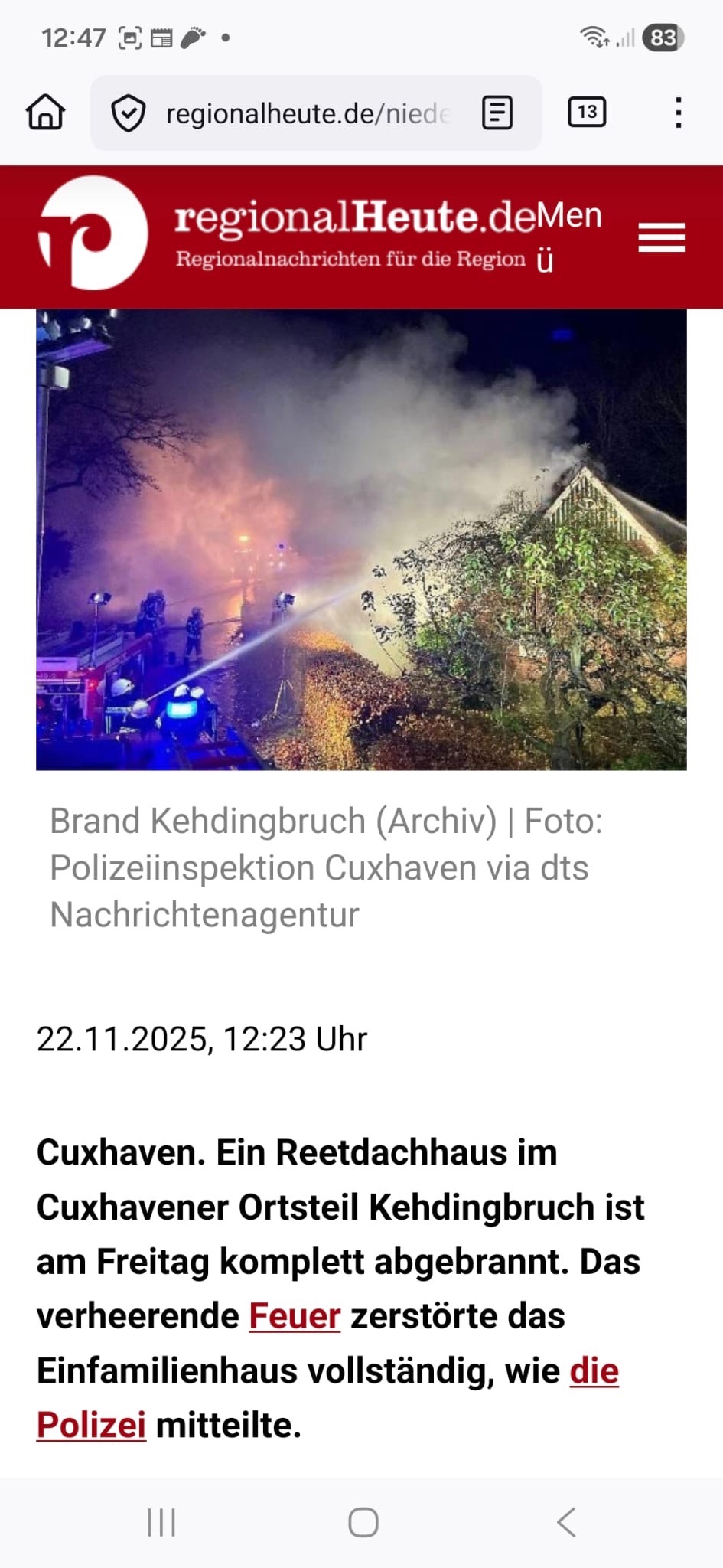Feuer .meine Oma und Opa verlieren ihr geliebtes zu Hause campaign photo, 6 of 8