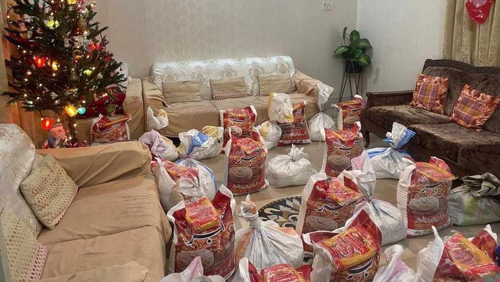 Christmas Food package for 25 families in Pakistan for whole photo