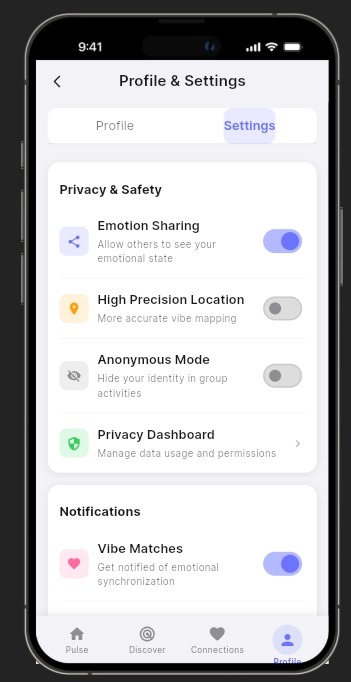 Back VibeSync – Real Emotional Connection app campaign photo, 6 of 8