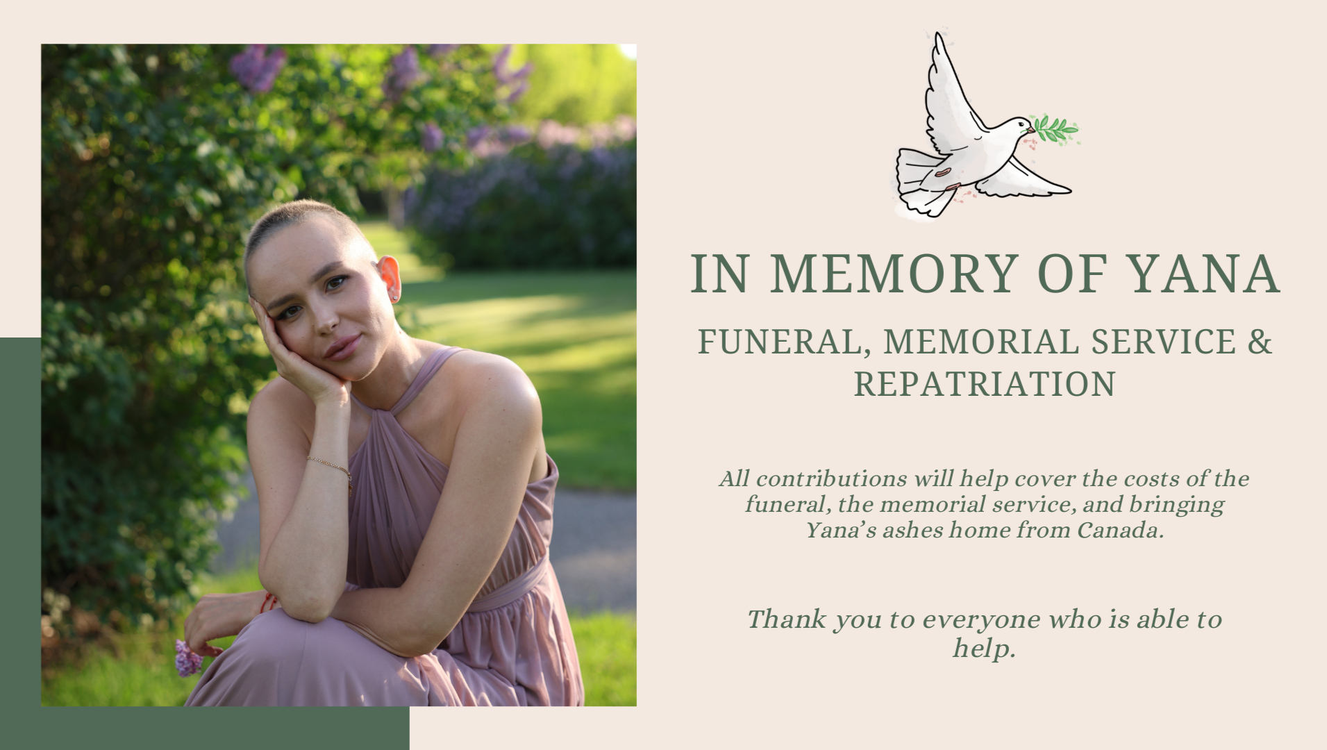 In Loving Memory of Yana – Funeral & Memorial Support