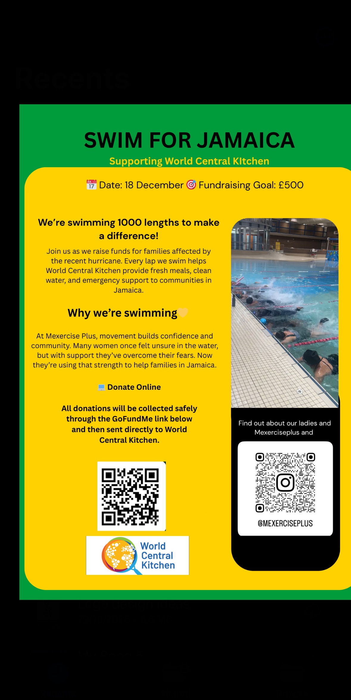 Swimming for Jamaica – Supporting World Central Kitchen campaign photo, 4 of 5