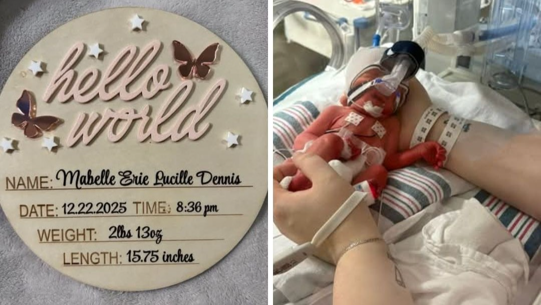 Baby Mabelle, born 30 weeks 2lbs 13 oz, Help Support Family pinned link photo