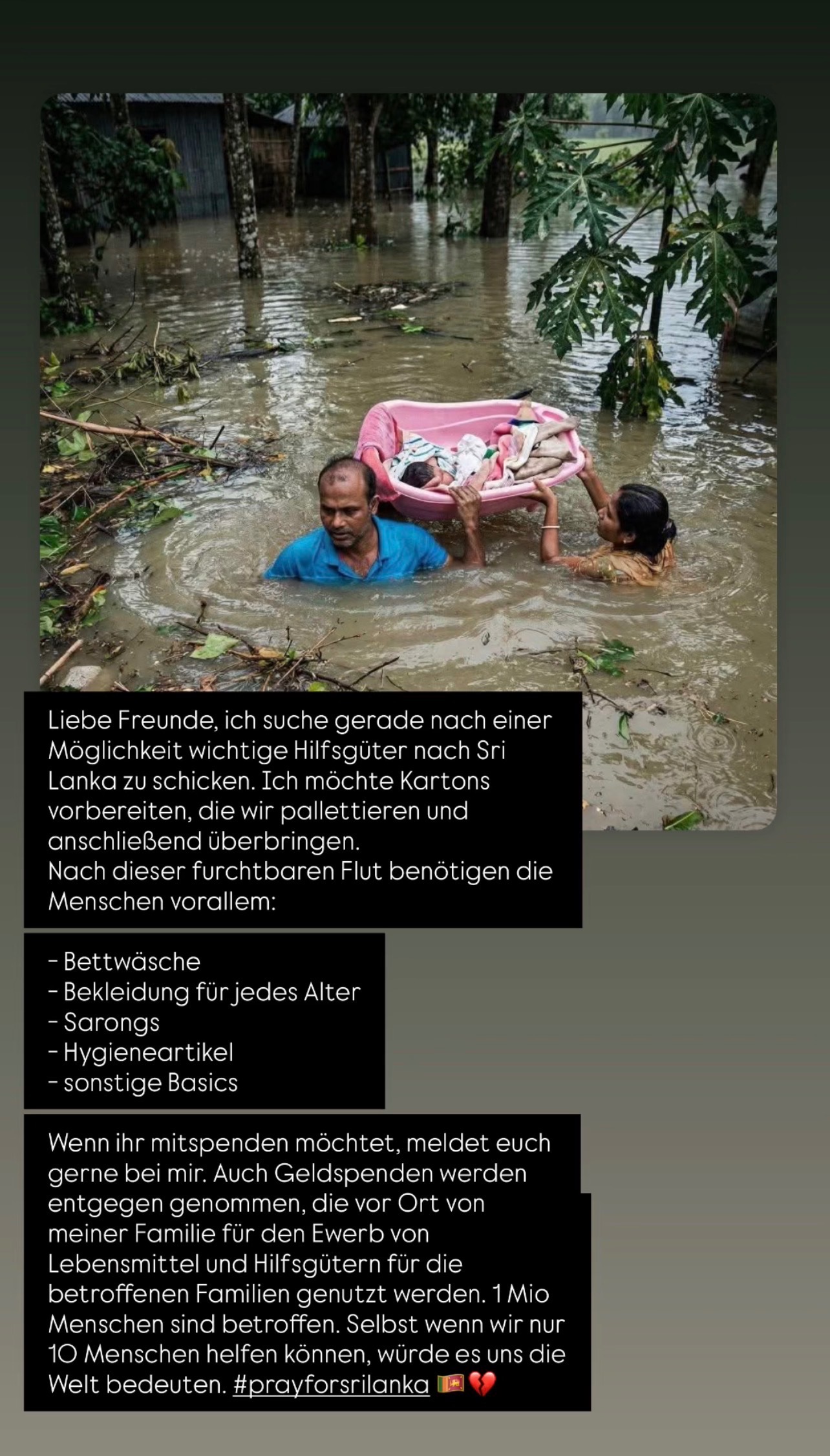 Sri Lanka Fluthilfe Erlangen campaign photo, 5 of 6