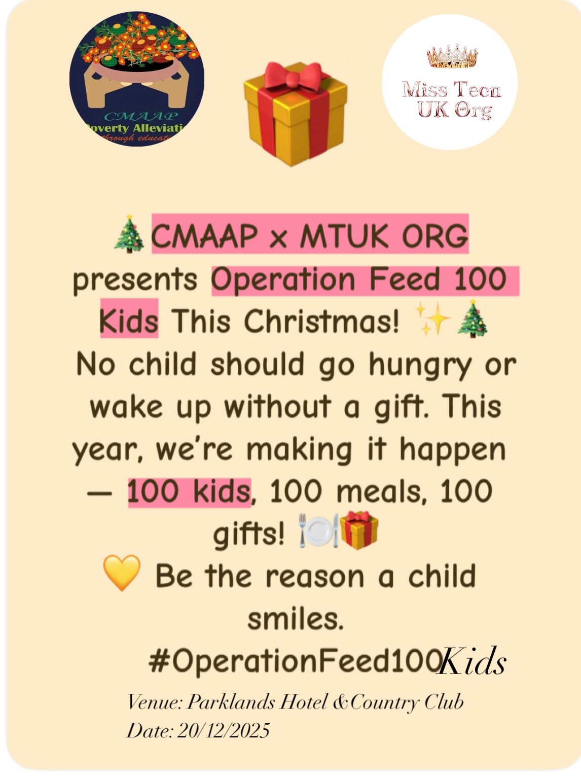 Operation feed 100 starving kids this Christmas campaign photo, 2 of 4