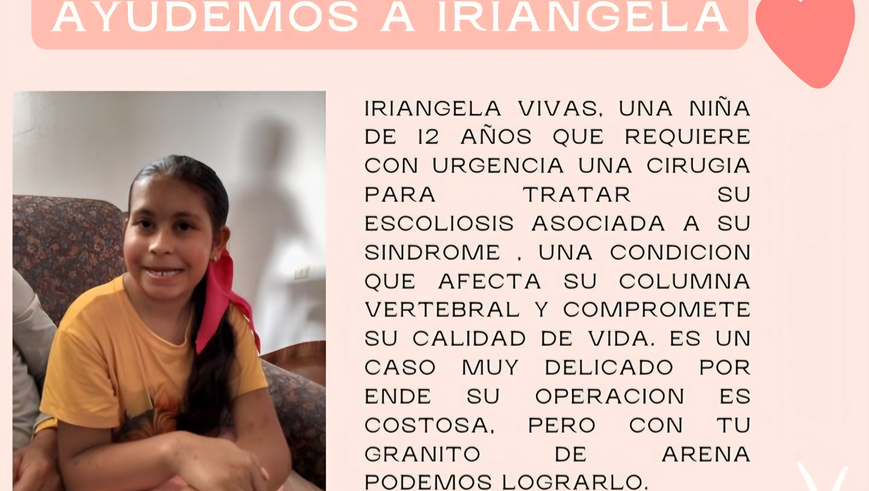 Ayudemos a Iríangela a lograr el objetivo de su operación photo