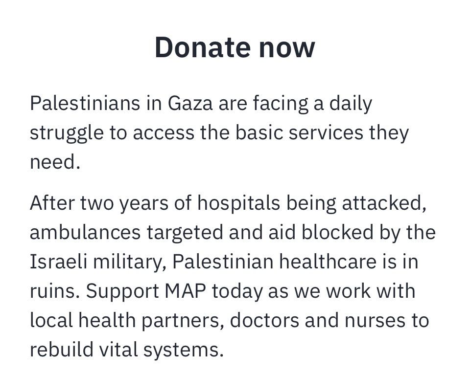 Medical Aid For Palestinians campaign photo, 2 of 4