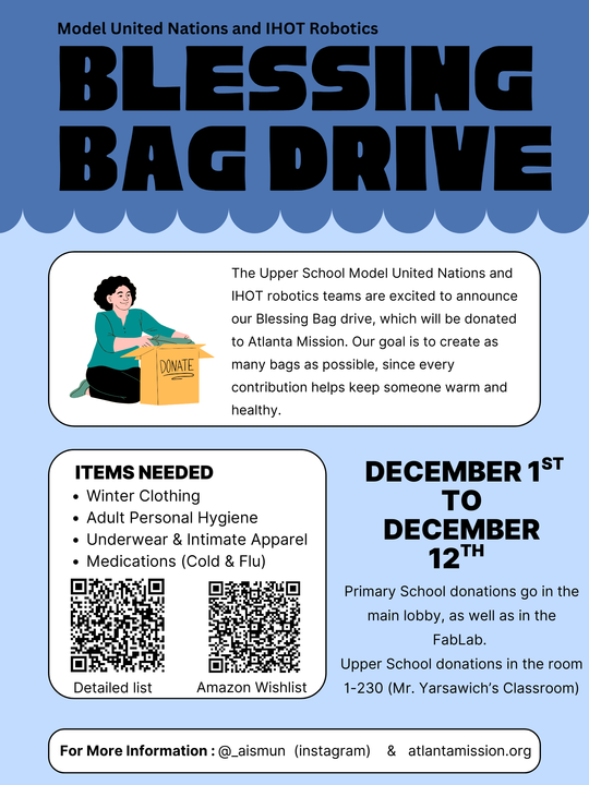 Blessing Bag Drive for Atlanta Mission - AISMUN & IHOT campaign photo, 2 of 3
