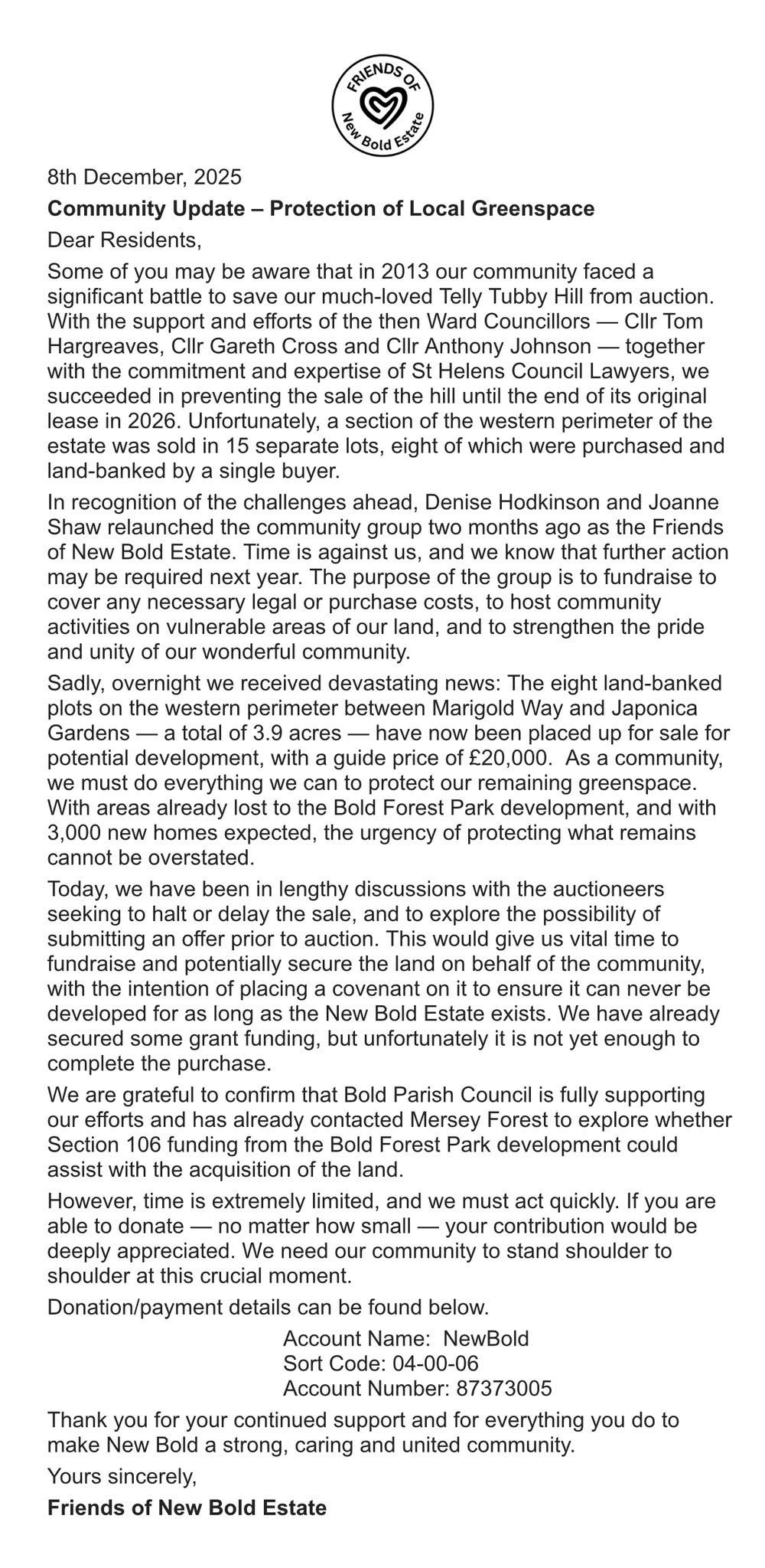 Friends of New Bold Funding for Land Auction campaign photo, 4 of 7