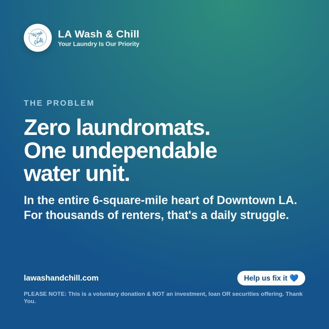 Help Build Accessible Laundry Services in Downtown LA campaign photo, 2 of 6