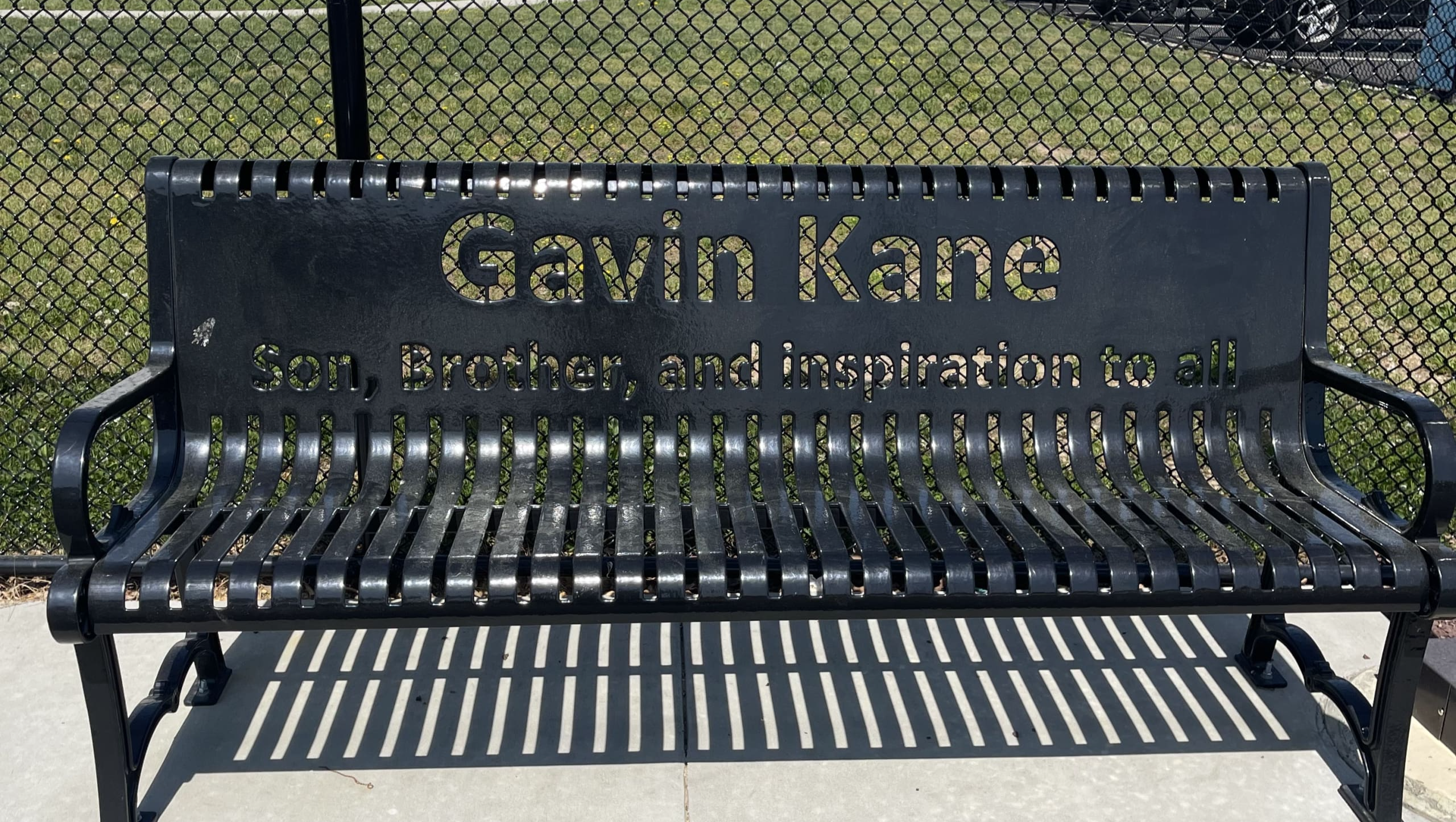 Honoring Casey Gryszkiewicz – A Bench at RWJBH Field of Drea