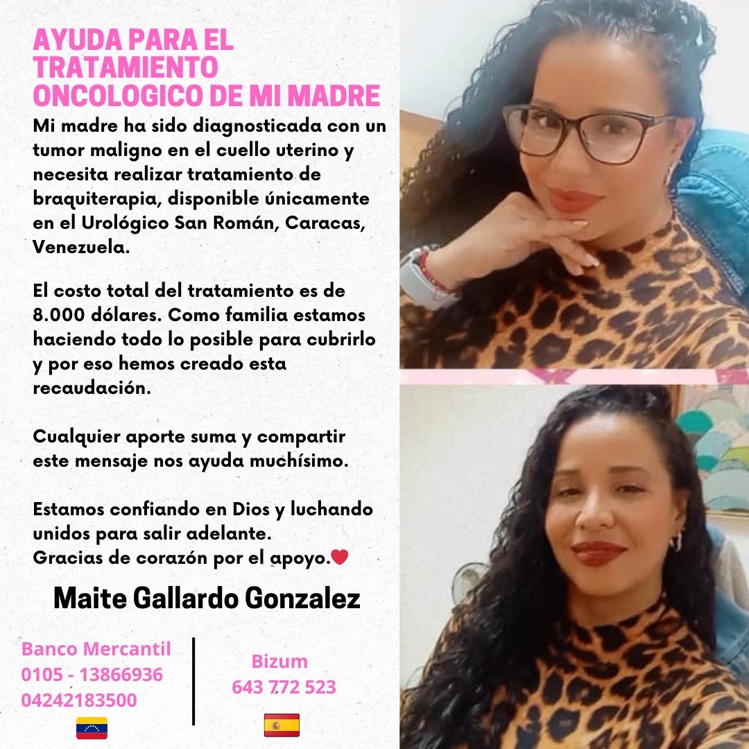 Ayuda para el tratamiento oncologico de mi madre. campaign photo, 2 of 4
