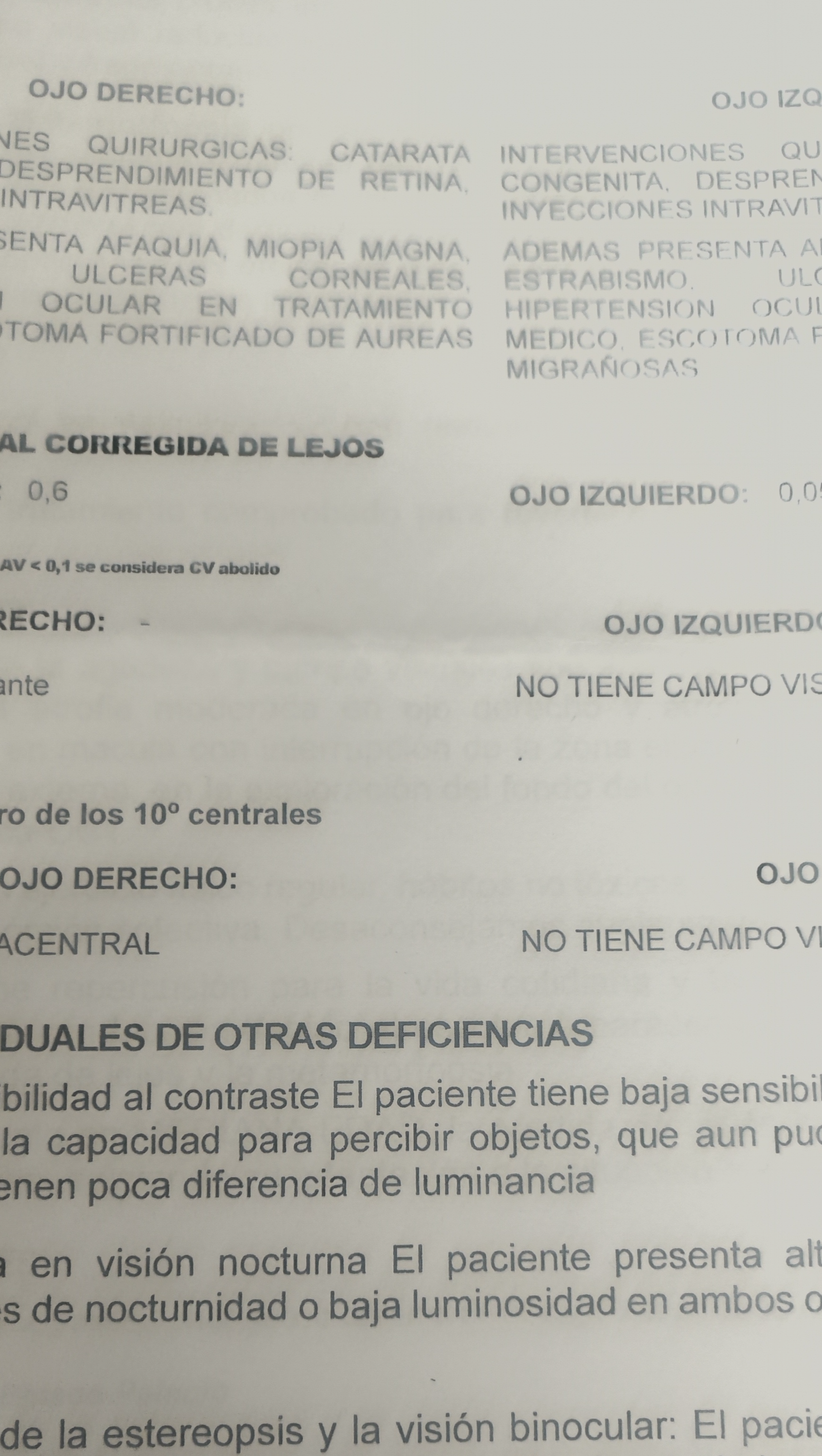 Mantener mi deteriorada salud ocular. photo