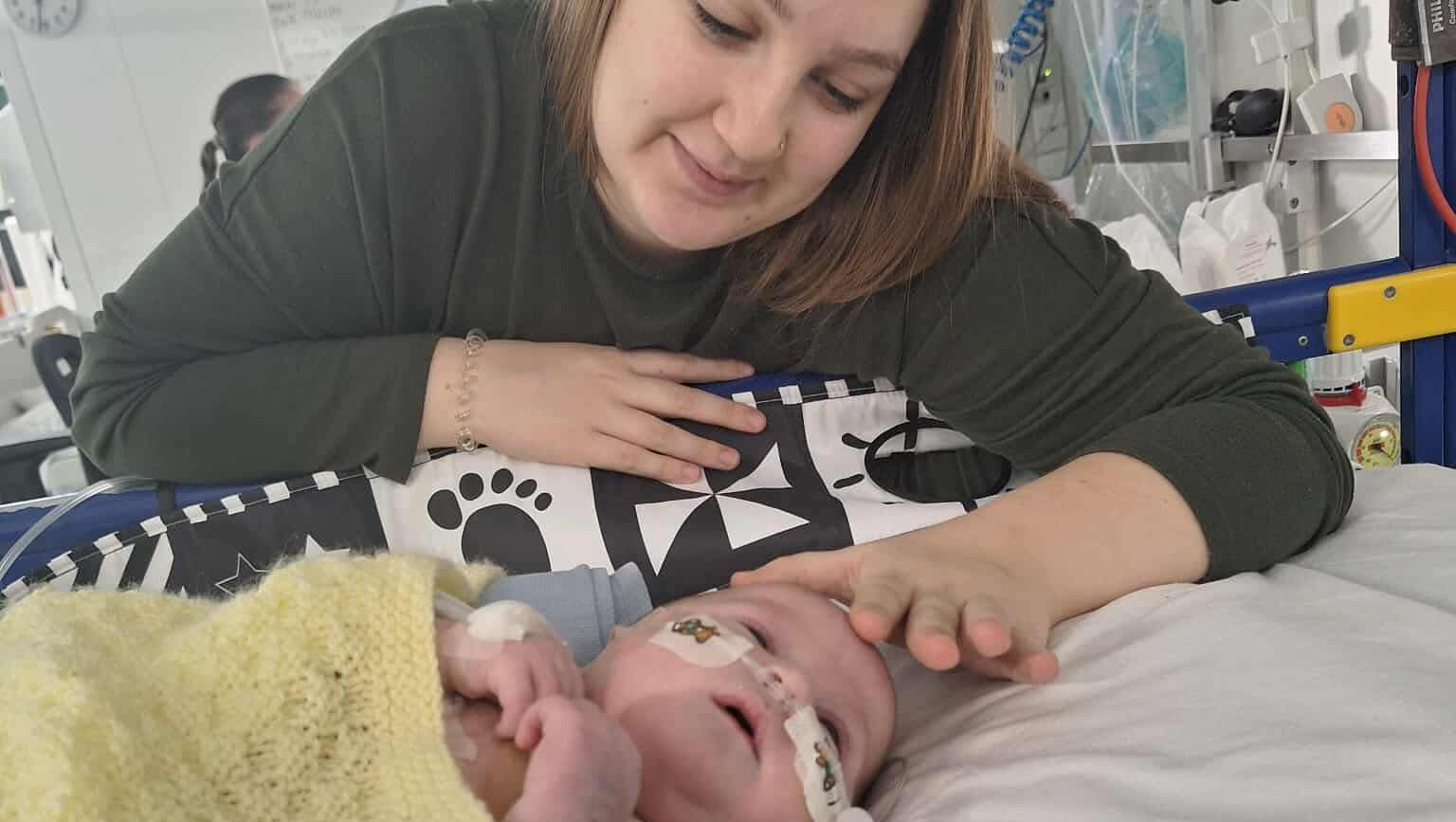 To support our baby boy photo