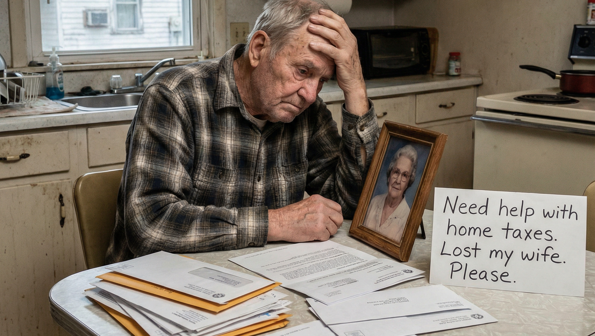 He lost his wife to cancer, he needs help keeping their home photo