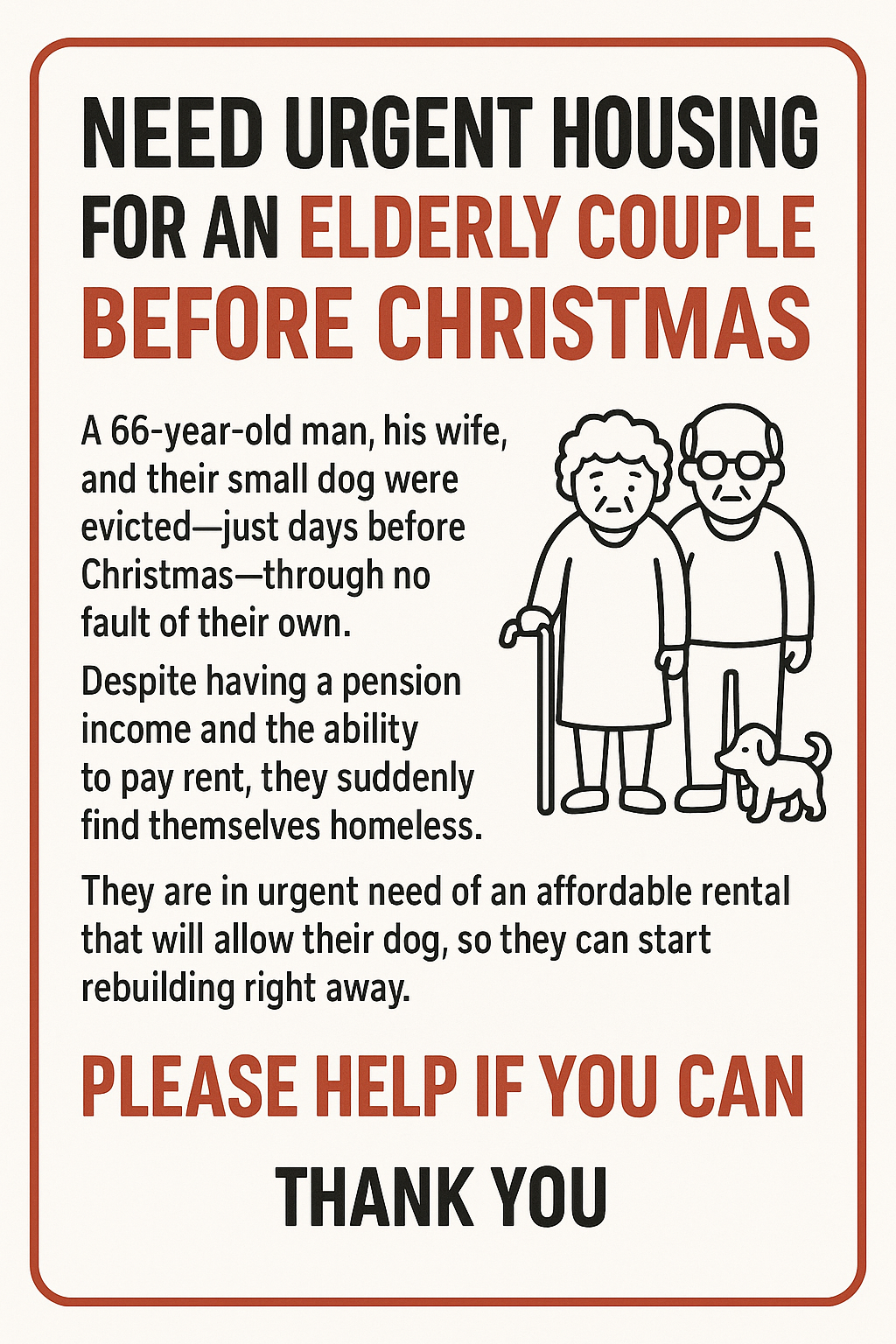 Emergency Housing n Support for a Displaced 60yr old couple campaign photo, 2 of 4
