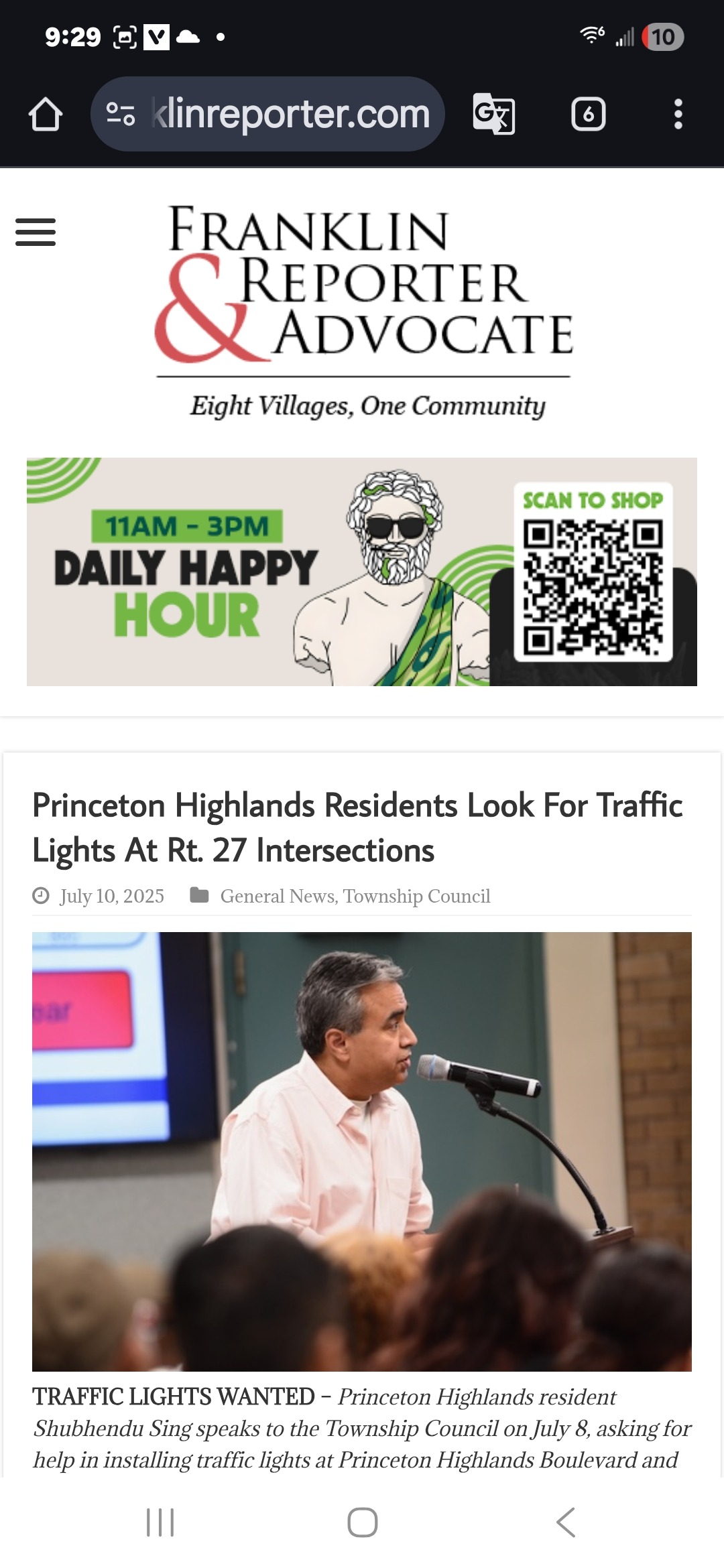 Save Lives Help Install Rt 27 Princeton Highls Traffic Light campaign photo, 5 of 8